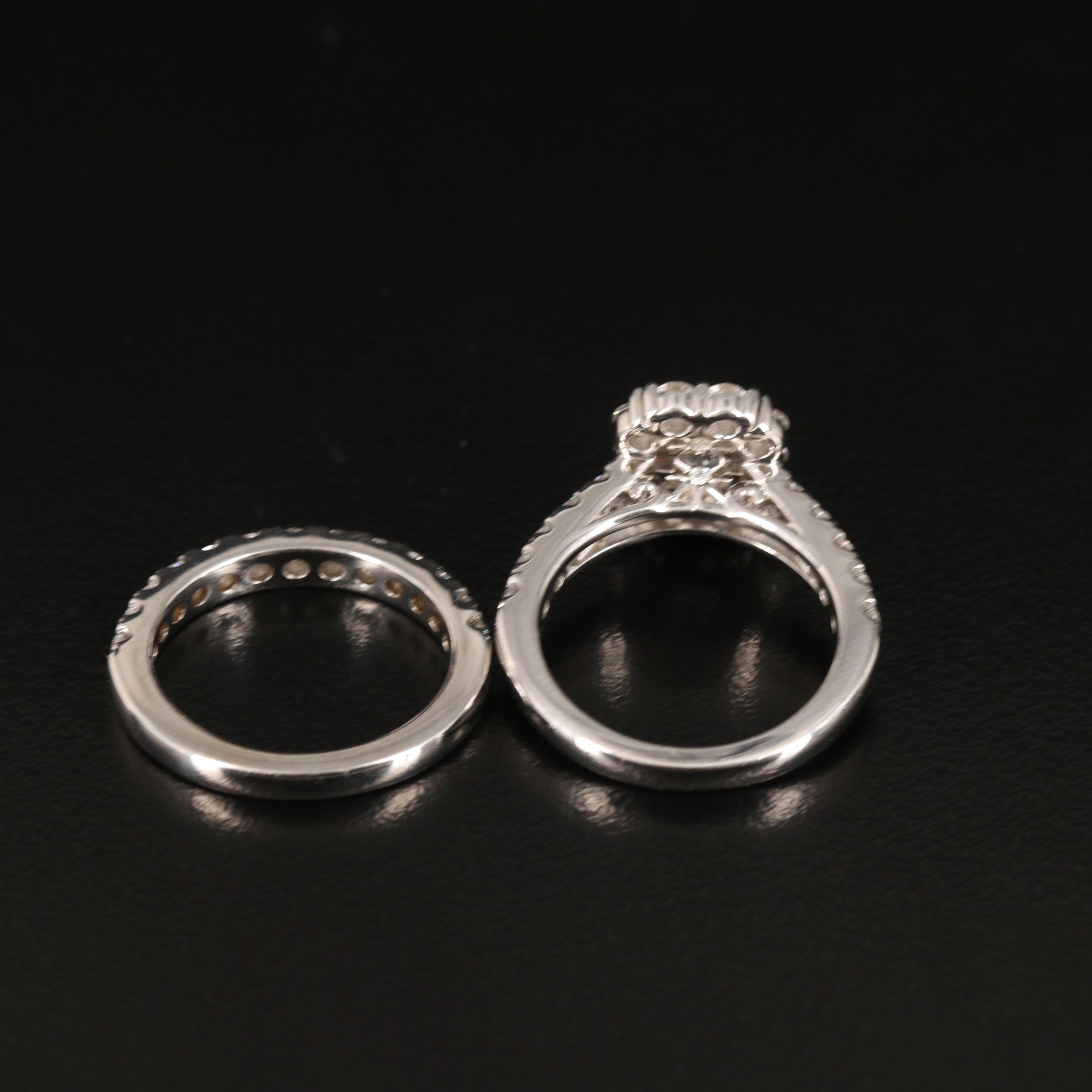 14K 2.98 CTW Lab Grown Diamond Ring and Band