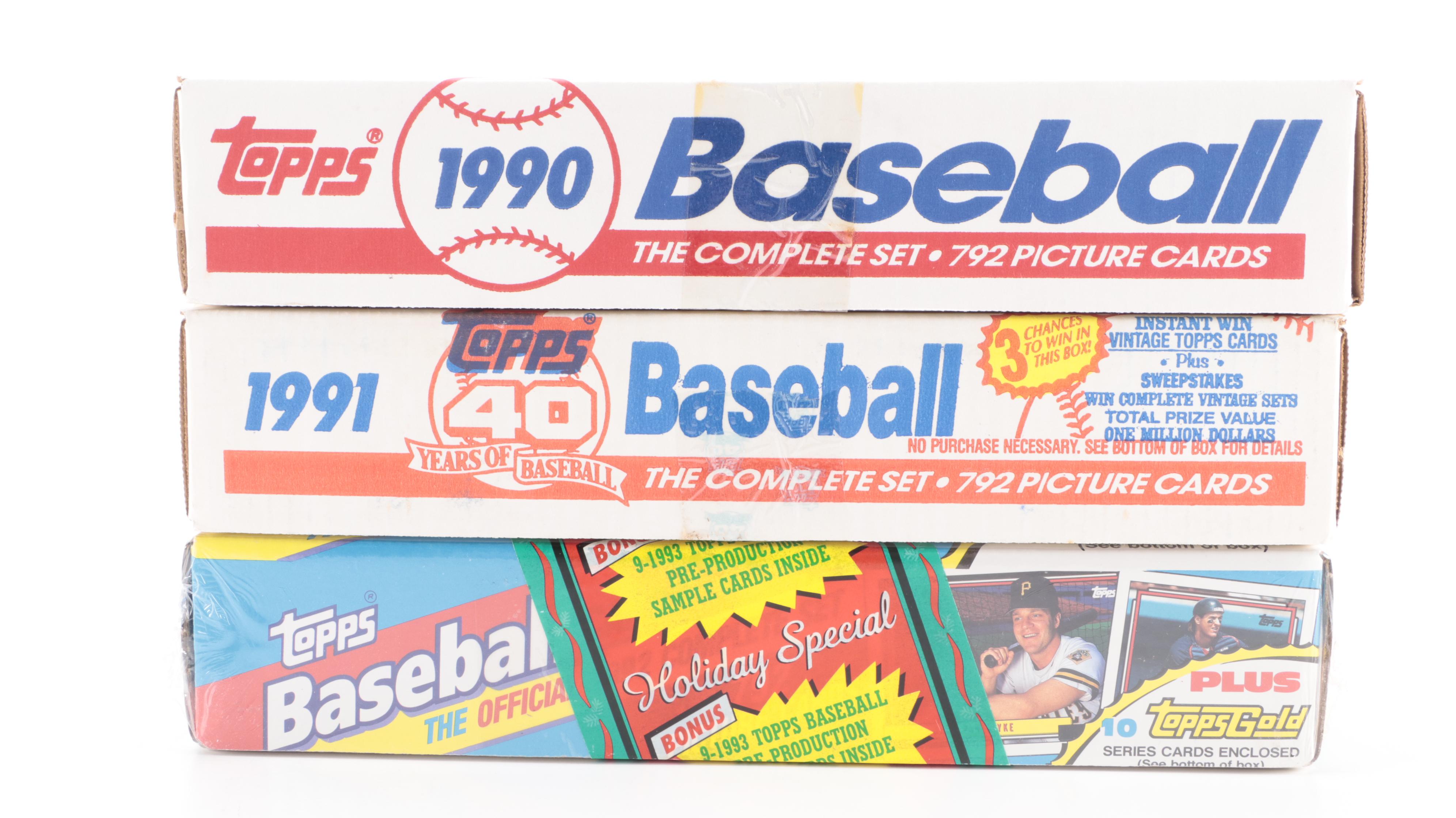 Topps Baseball Card Sealed Sets With Ryan, Ripken Jr., Griffey Jr., More, 1990s