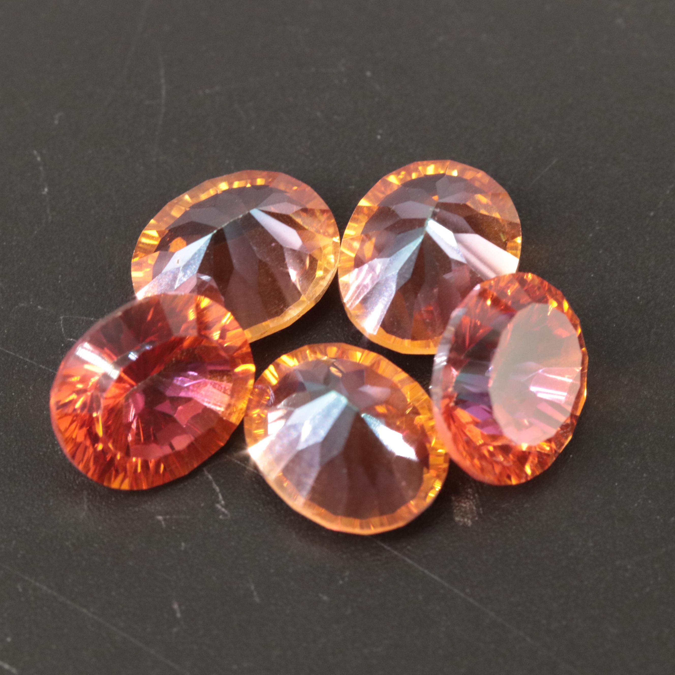 Loose 23.00 CTW Orange Quartz