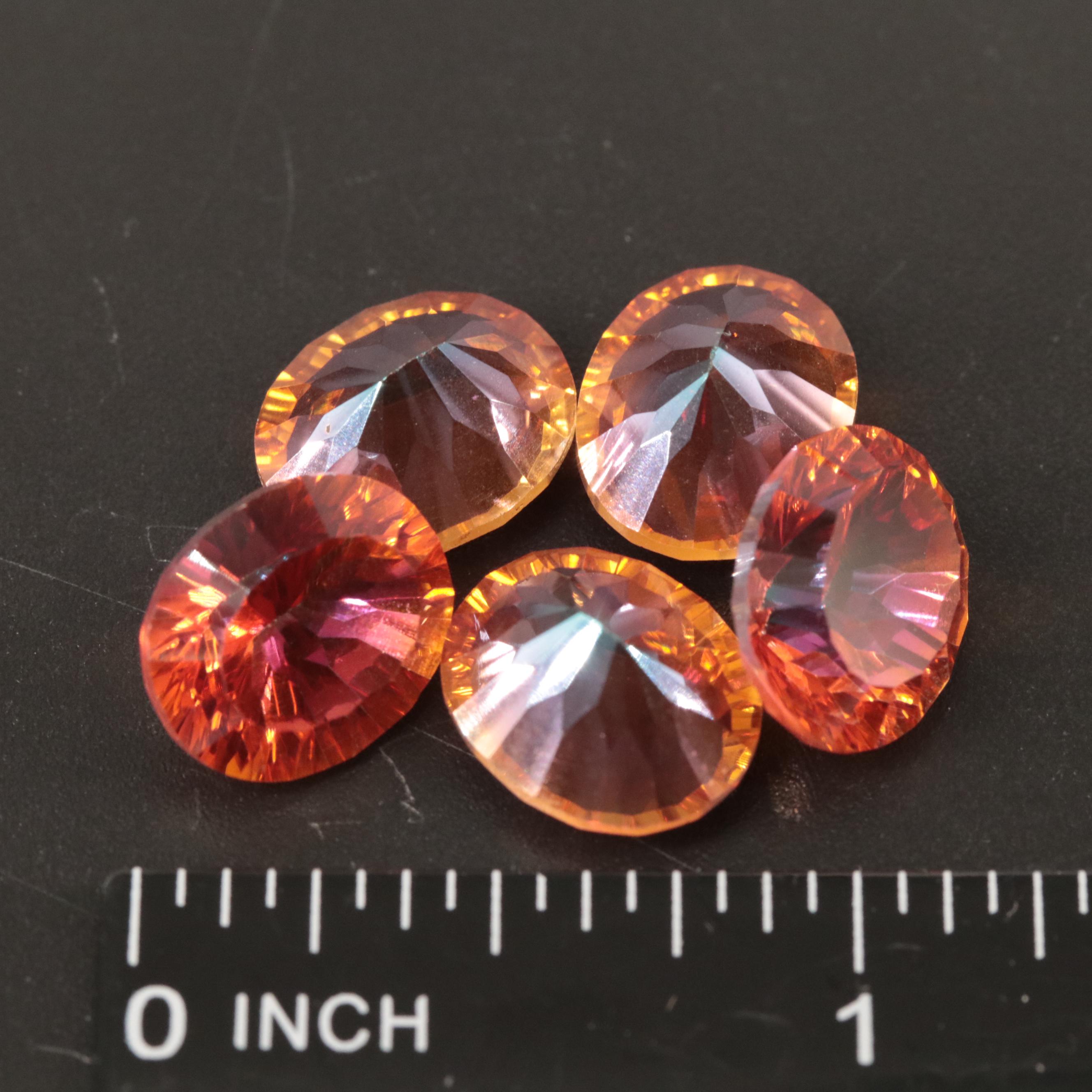 Loose 23.00 CTW Orange Quartz