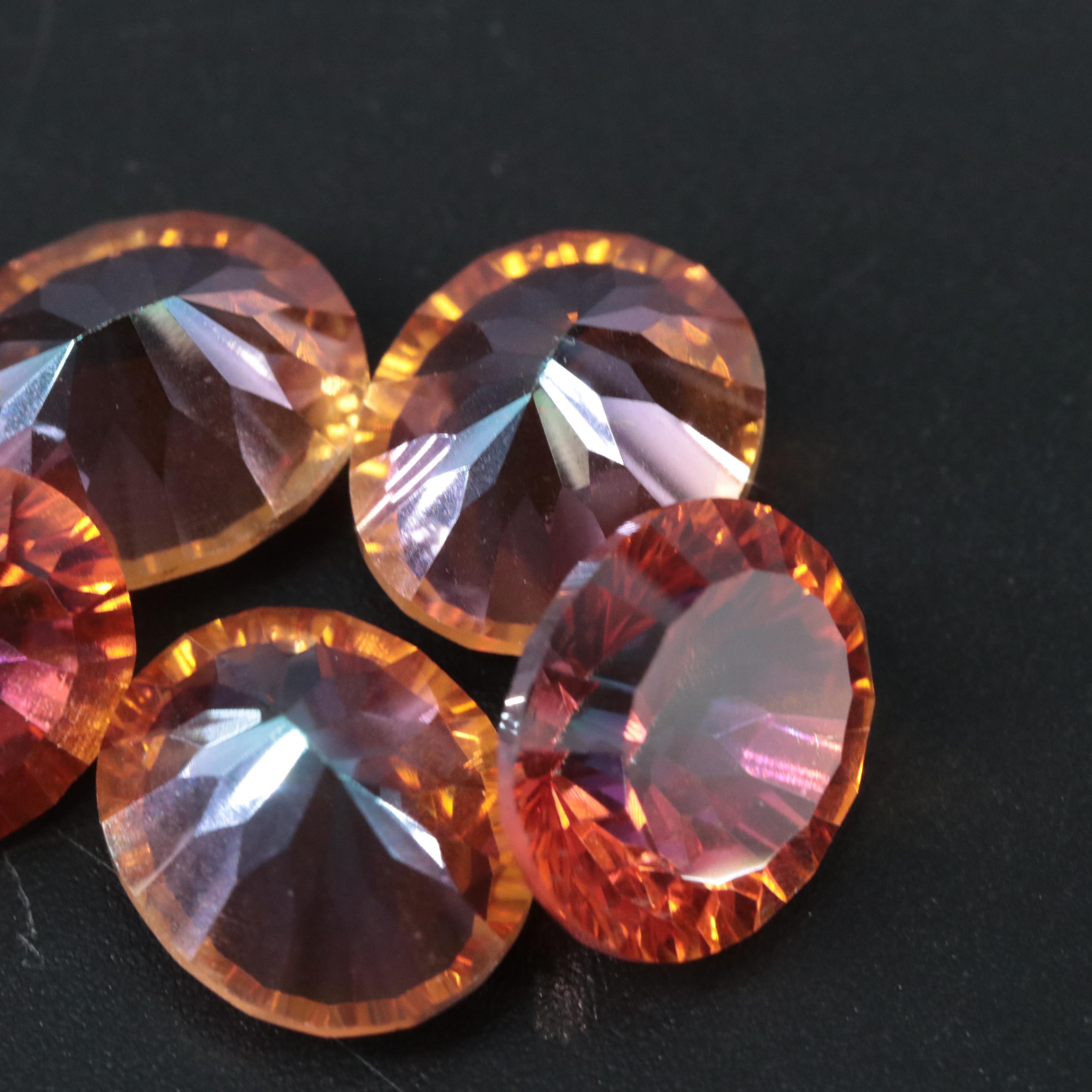 Loose 23.00 CTW Orange Quartz