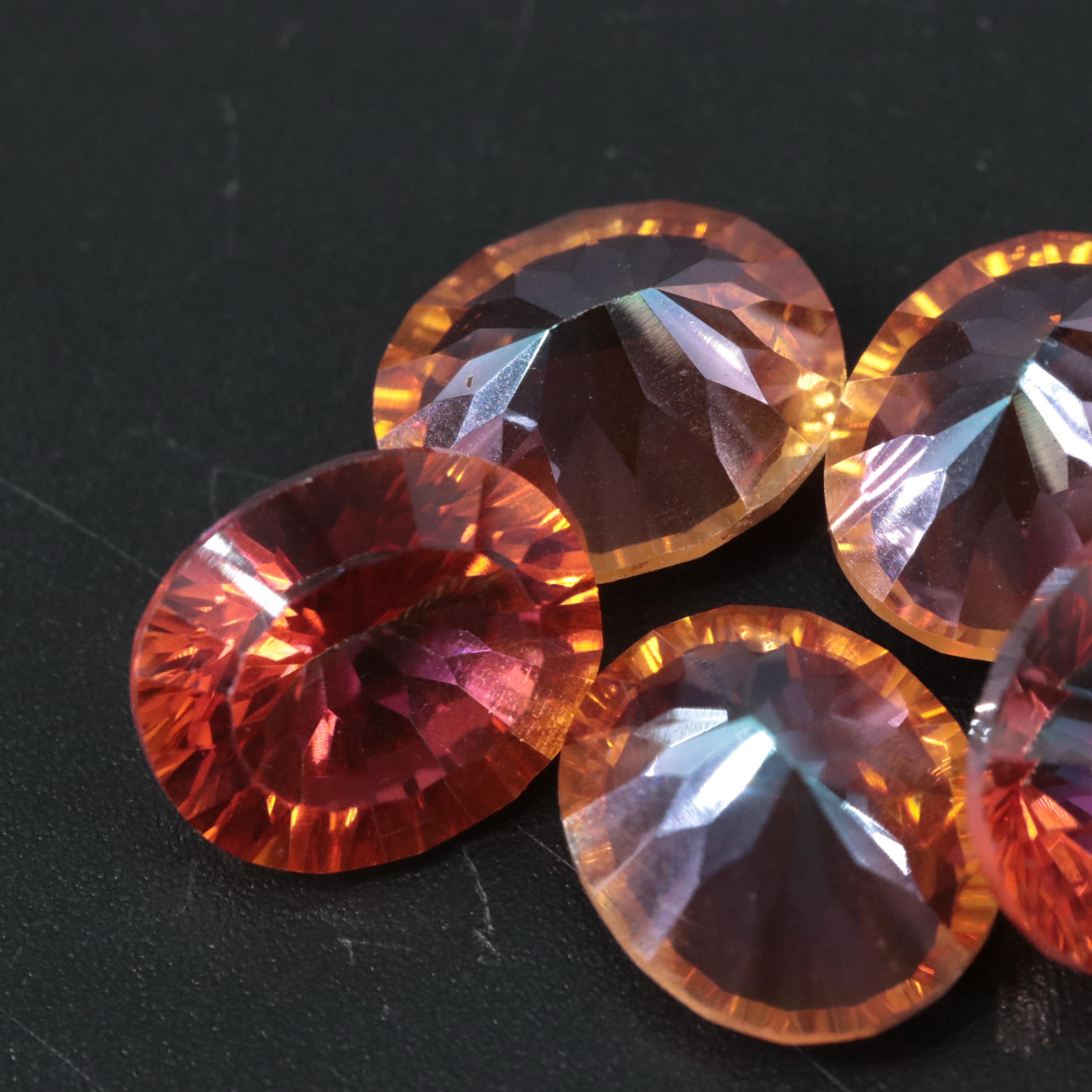 Loose 23.00 CTW Orange Quartz