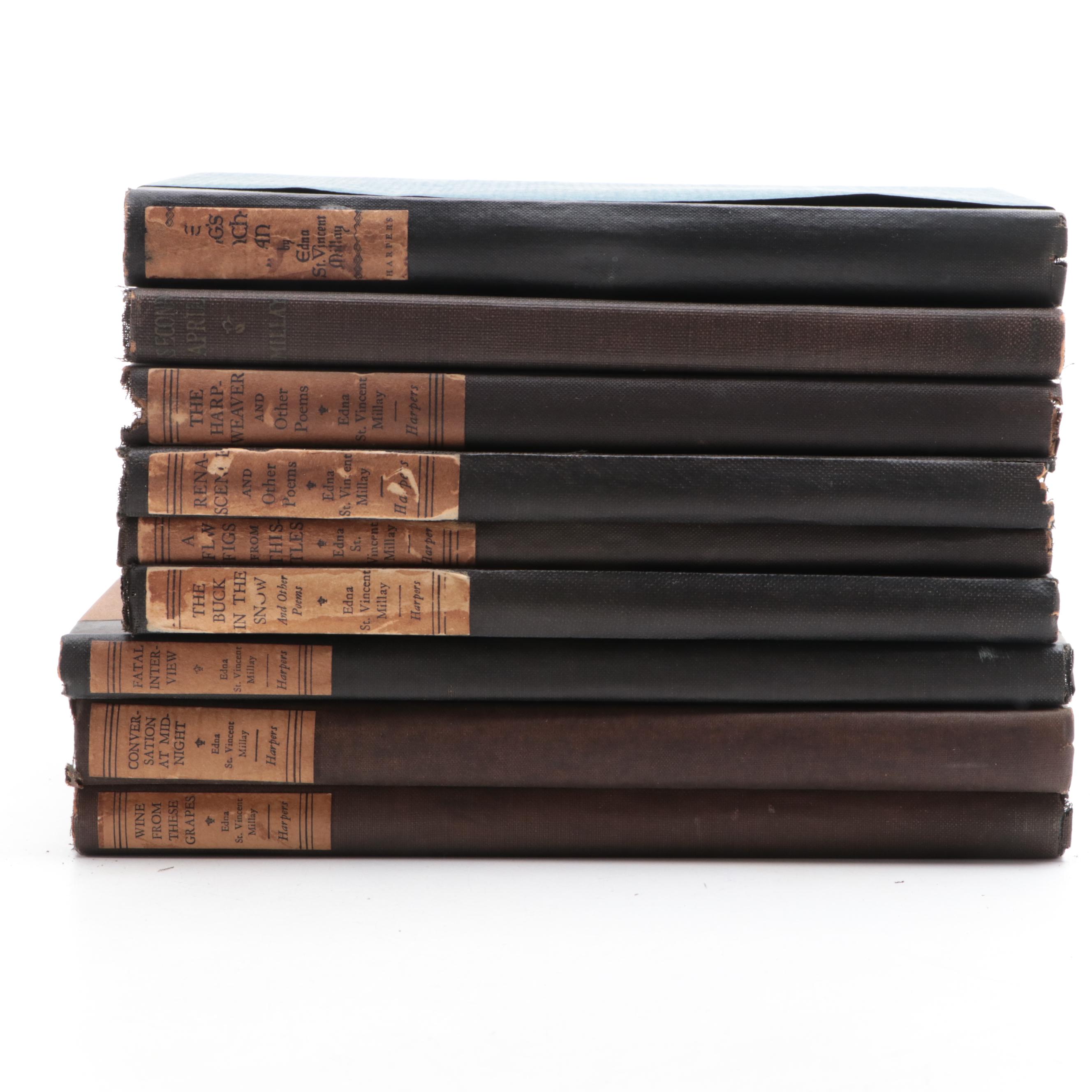 First Edition "Wine from These Grapes" and More by Edna St. Vincent Millay