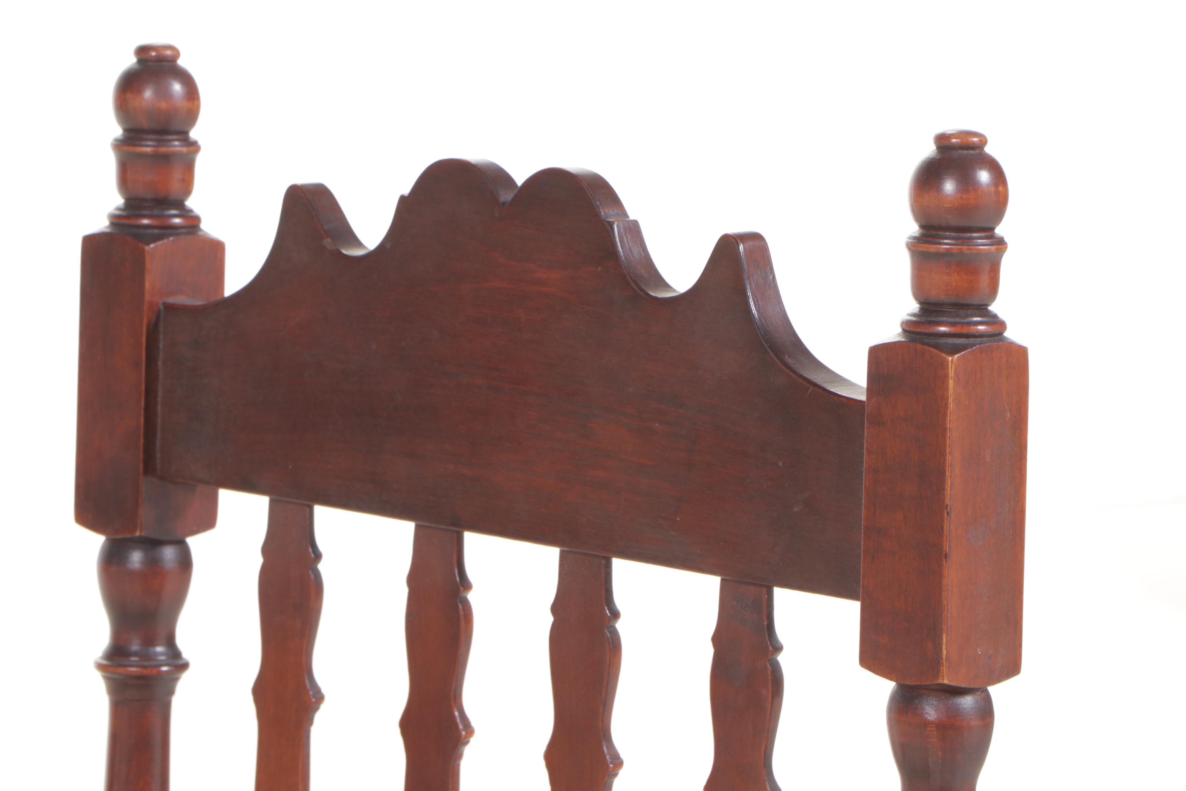 William and Mary Style Maple Banister-Back Armchair, 20th Century