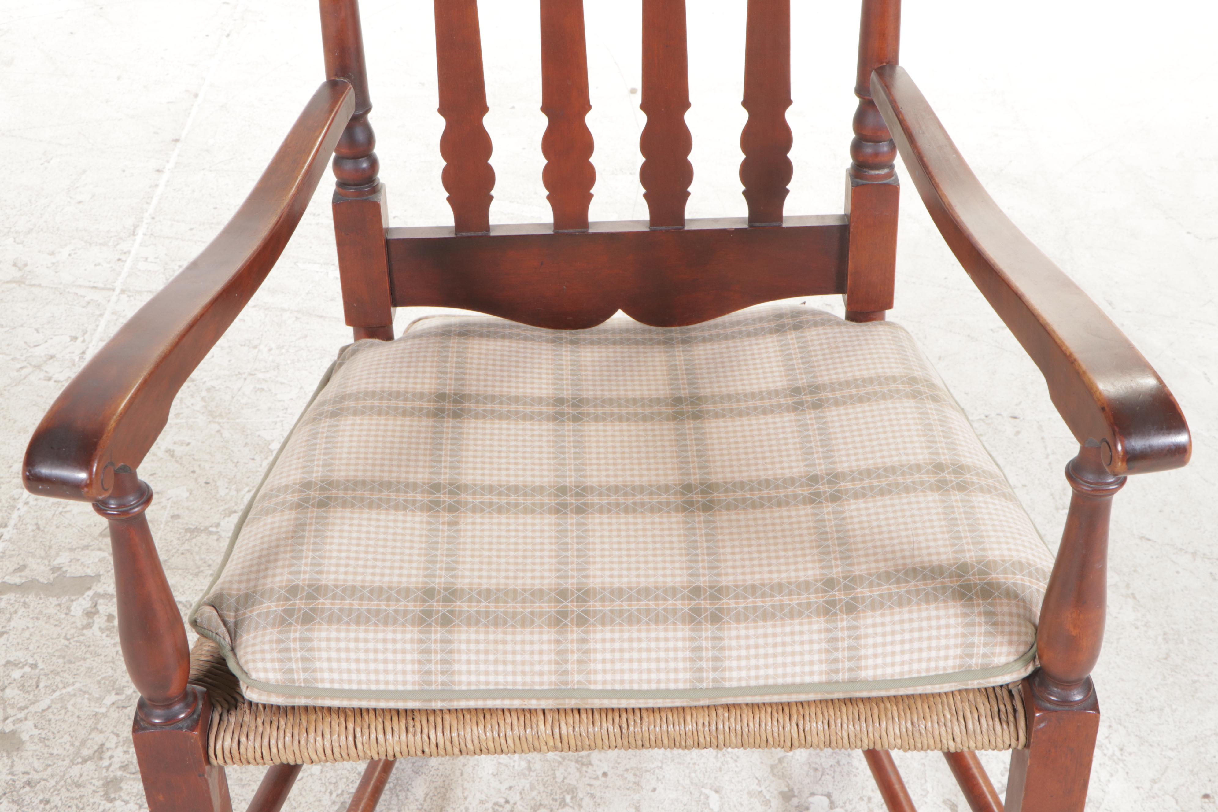 William and Mary Style Maple Banister-Back Armchair, 20th Century