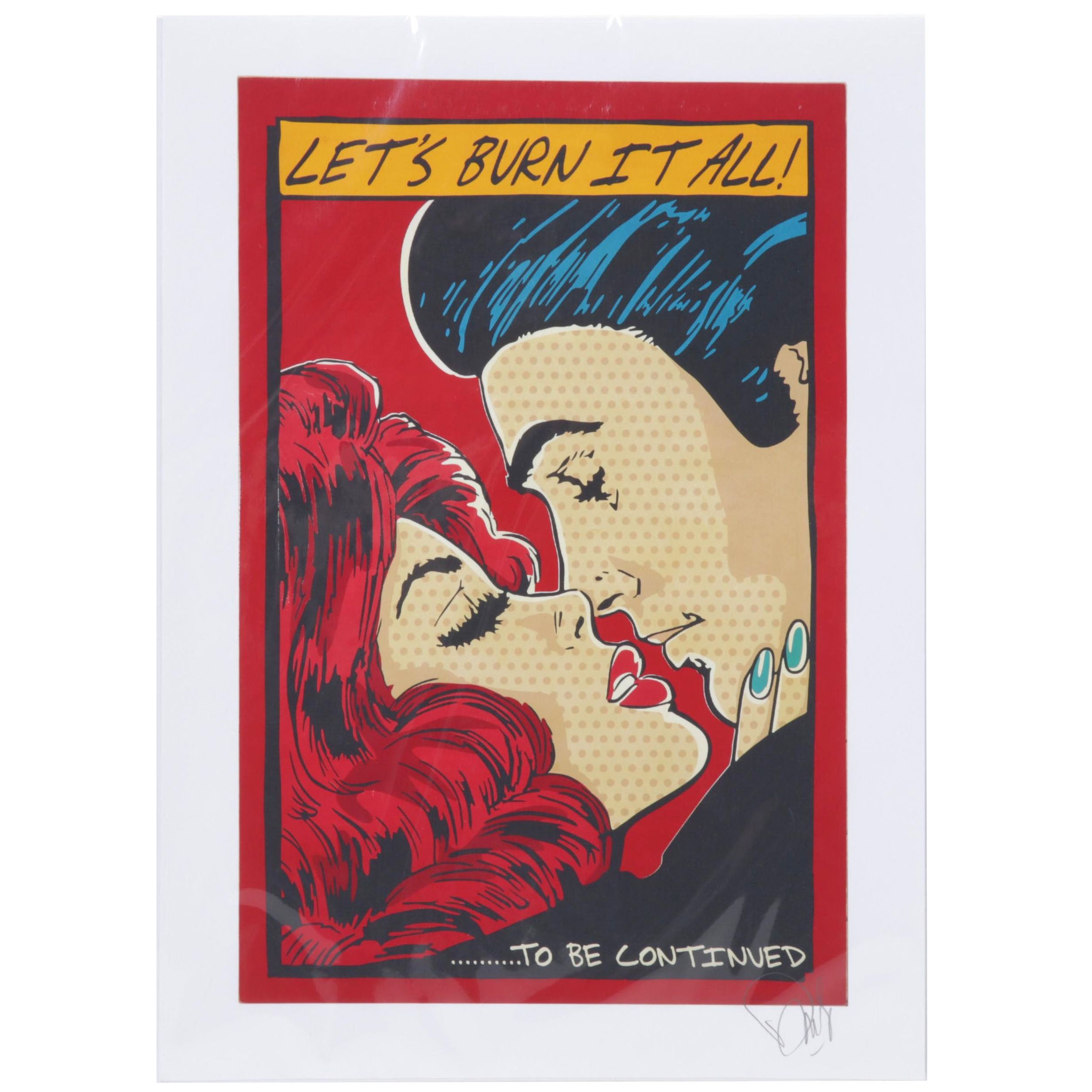 Denial Pop Art Giclée "Let's Burn It All!," 21st Century