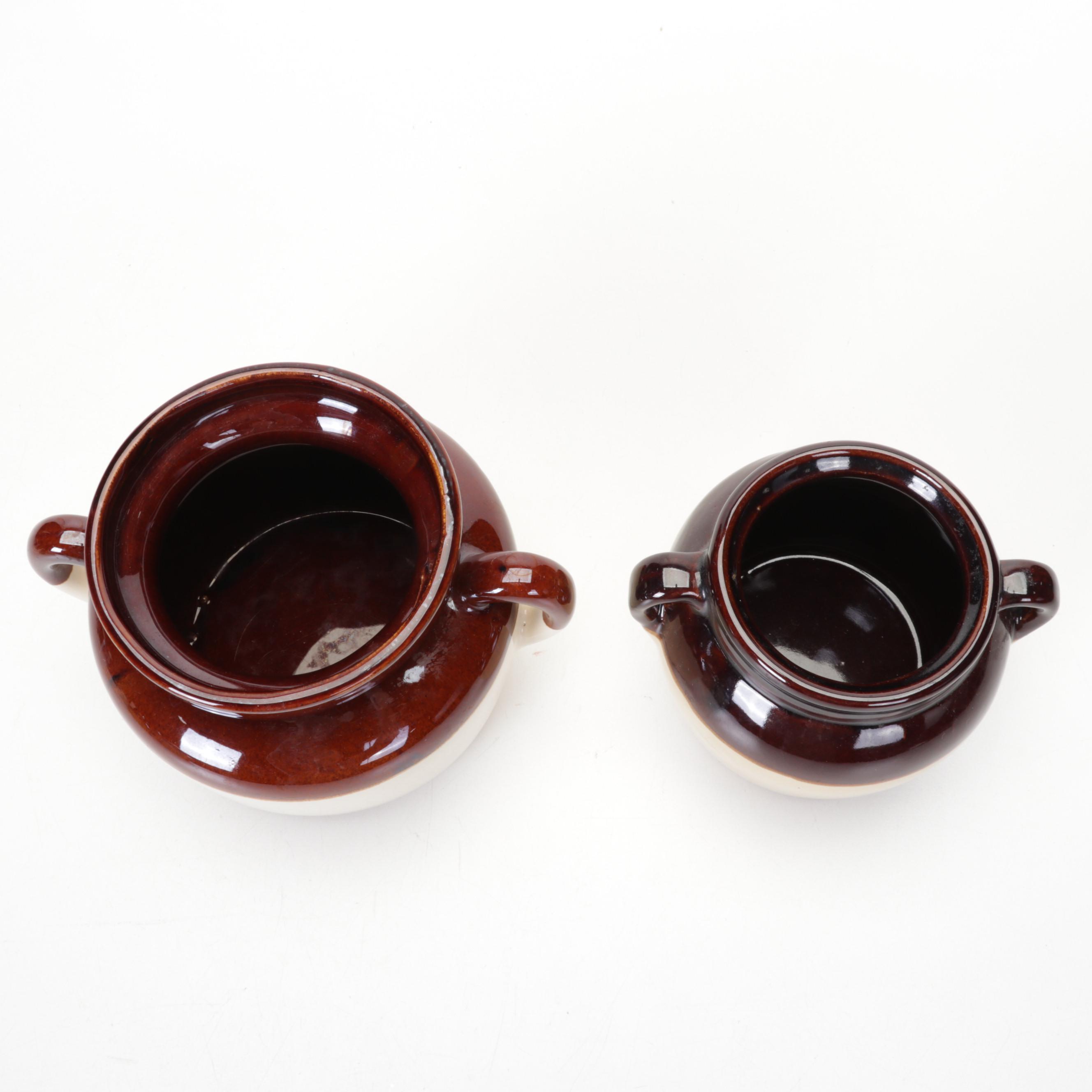 McCoy & Casey Pottery Bean Pots & Creamer with Barton Potteries Soup Tureen