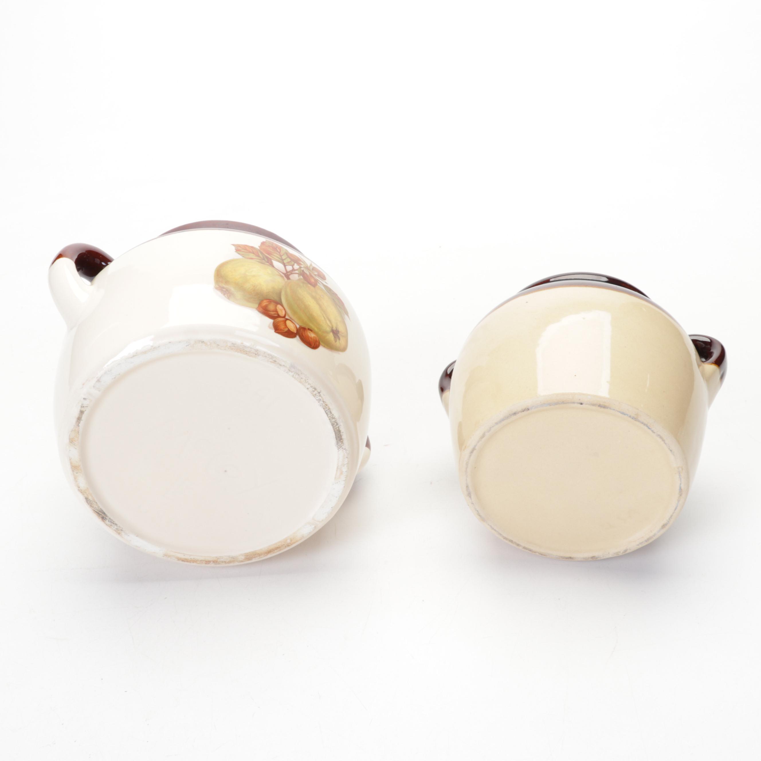 McCoy & Casey Pottery Bean Pots & Creamer with Barton Potteries Soup Tureen