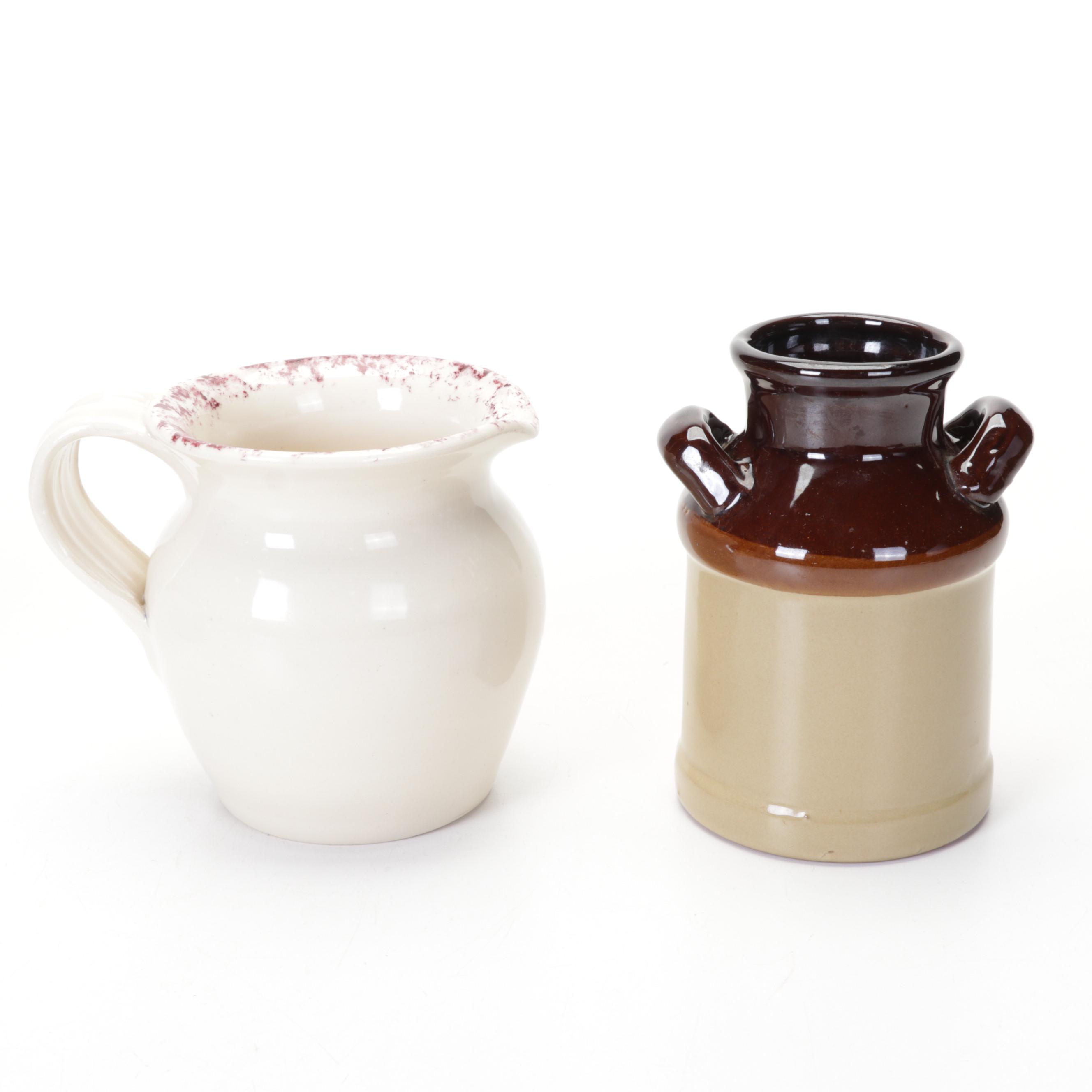 McCoy & Casey Pottery Bean Pots & Creamer with Barton Potteries Soup Tureen