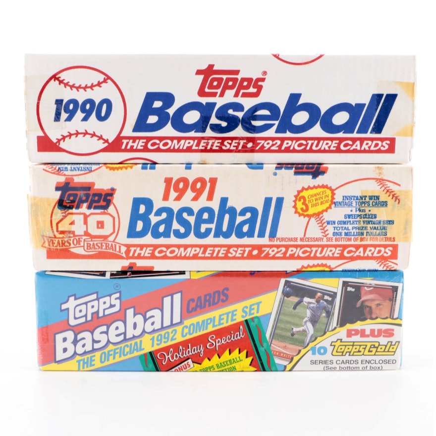 Topps Baseball Card Sealed Sets With Ryan, Ripken Jr., Griffey Jr., More, 1990s