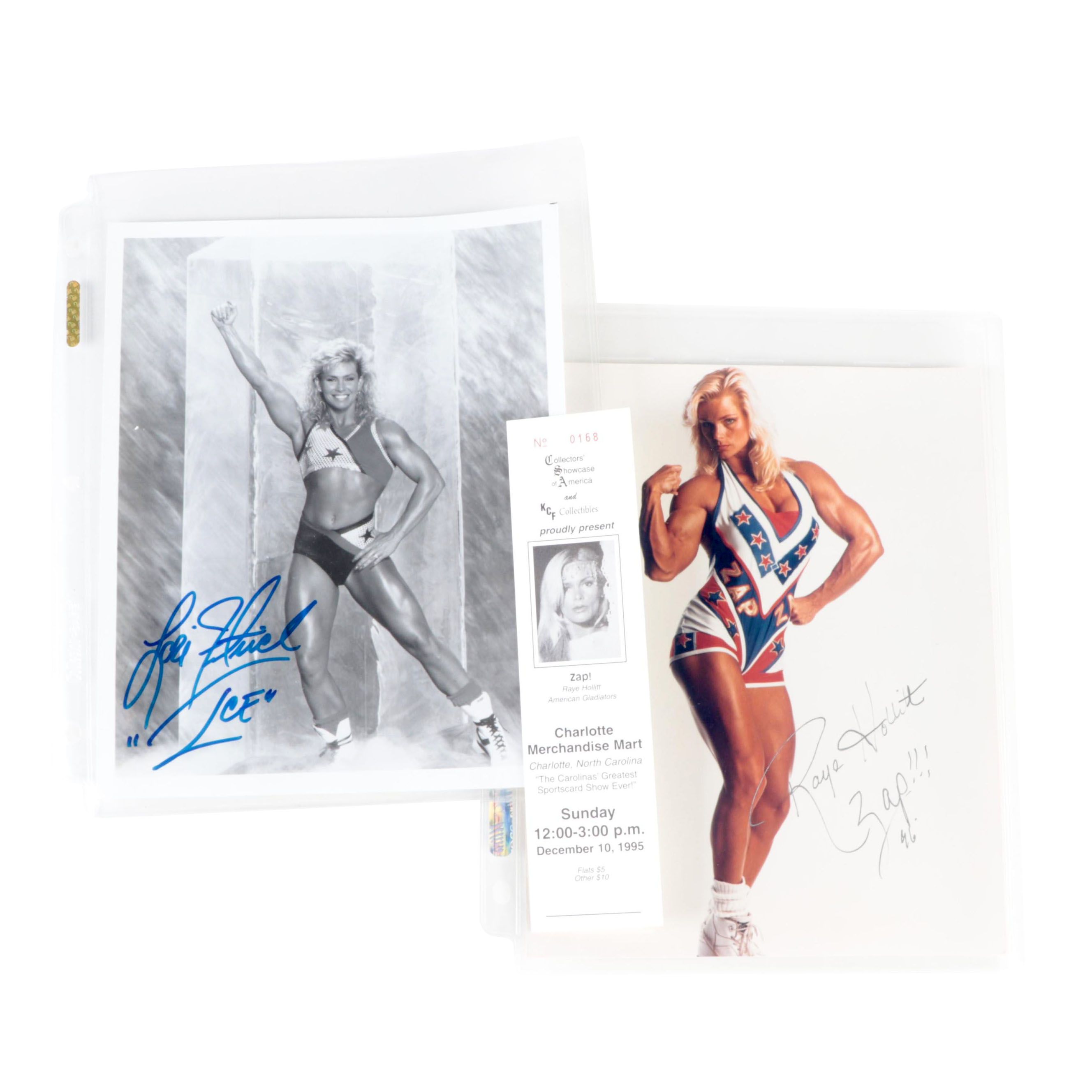 American Gladiators Lori Fetrick "Ice", Raye Hollitt "Zap!" Signed Giclee Prints