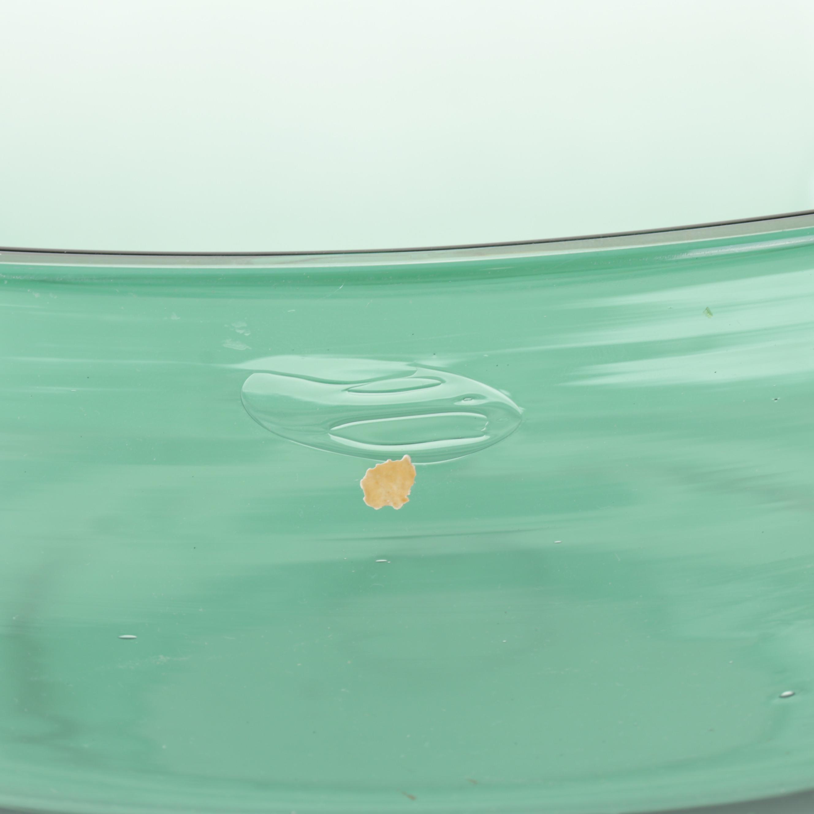 Viking Green Blown Glass Bowls and Swung Pitcher, Mid-20th Century