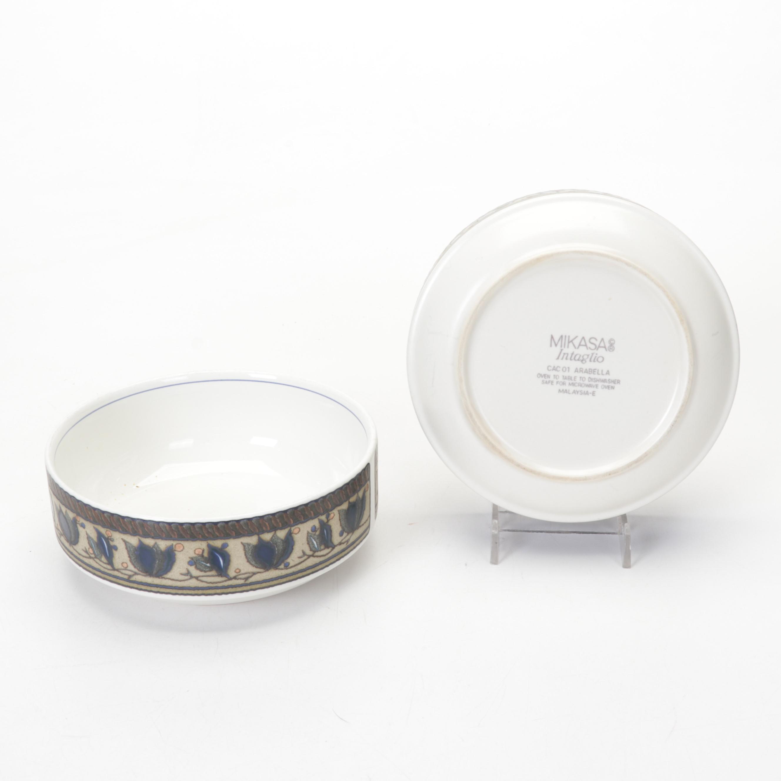 Mikasa "Arabella" Stoneware Cups & Bowls with Artisan Pottery