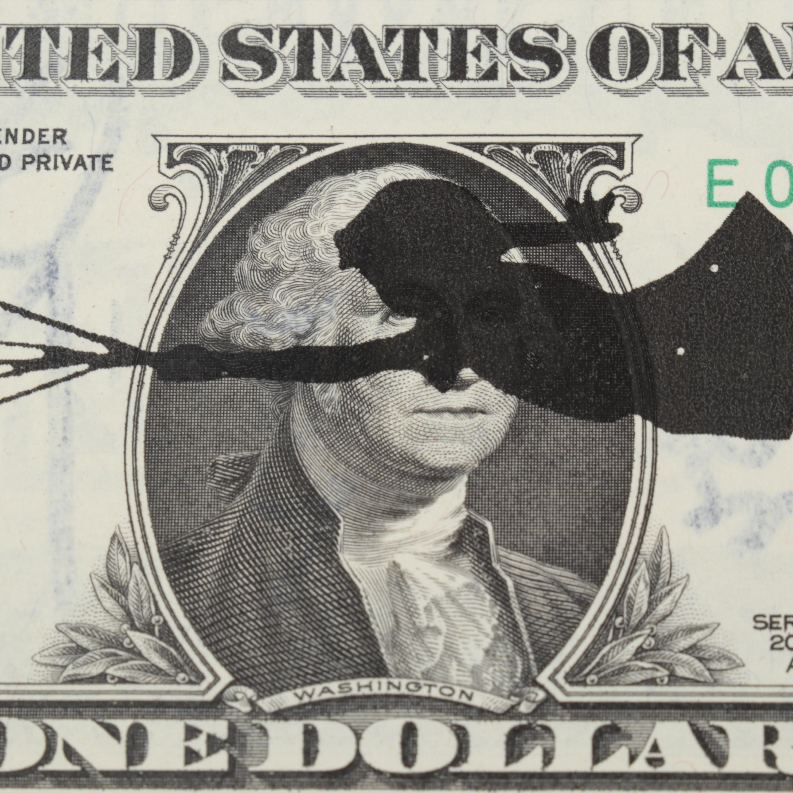 Death NYC Banksy Homage Graphic Print on Banknote, 2020