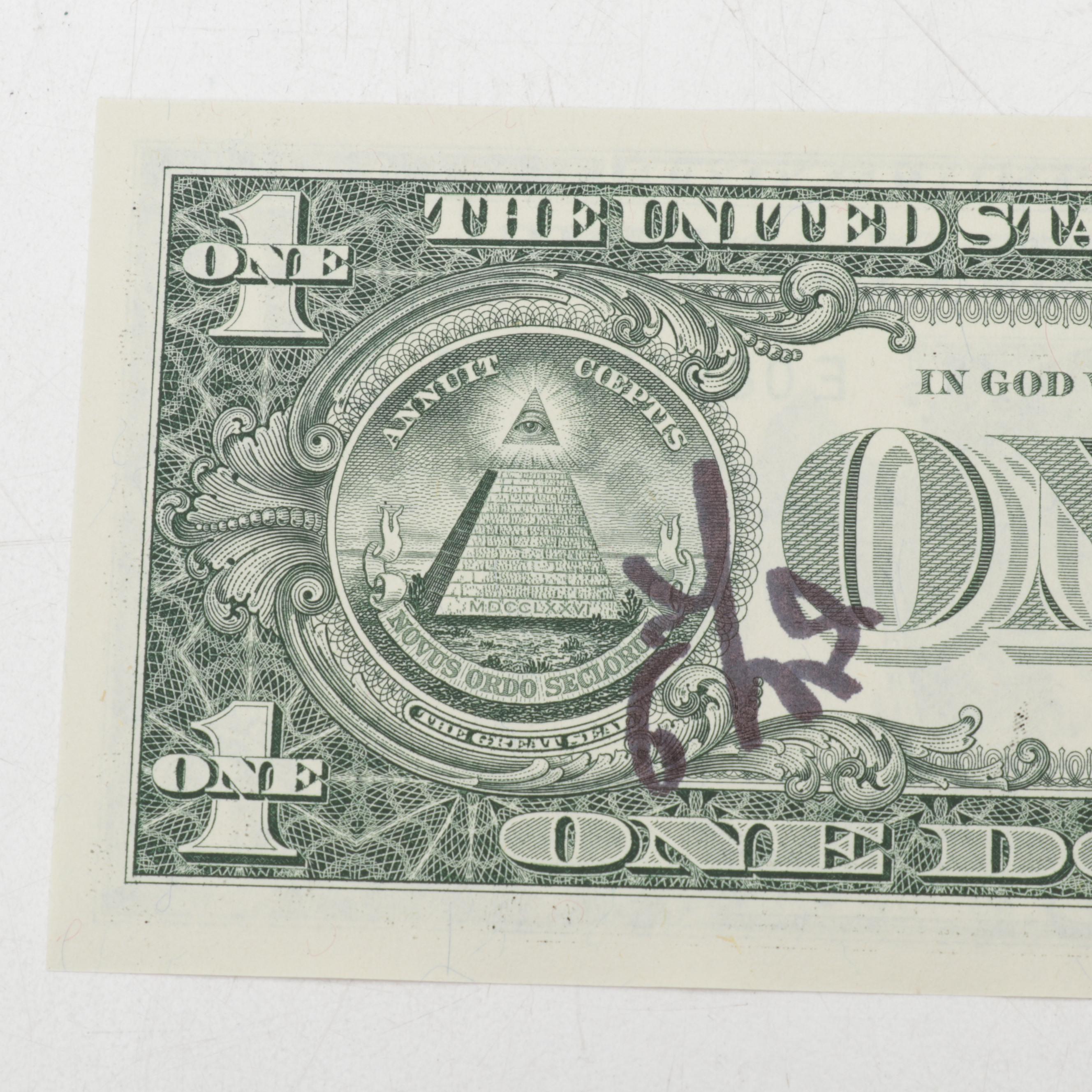 Death NYC Banksy Homage Graphic Print on Banknote, 2020