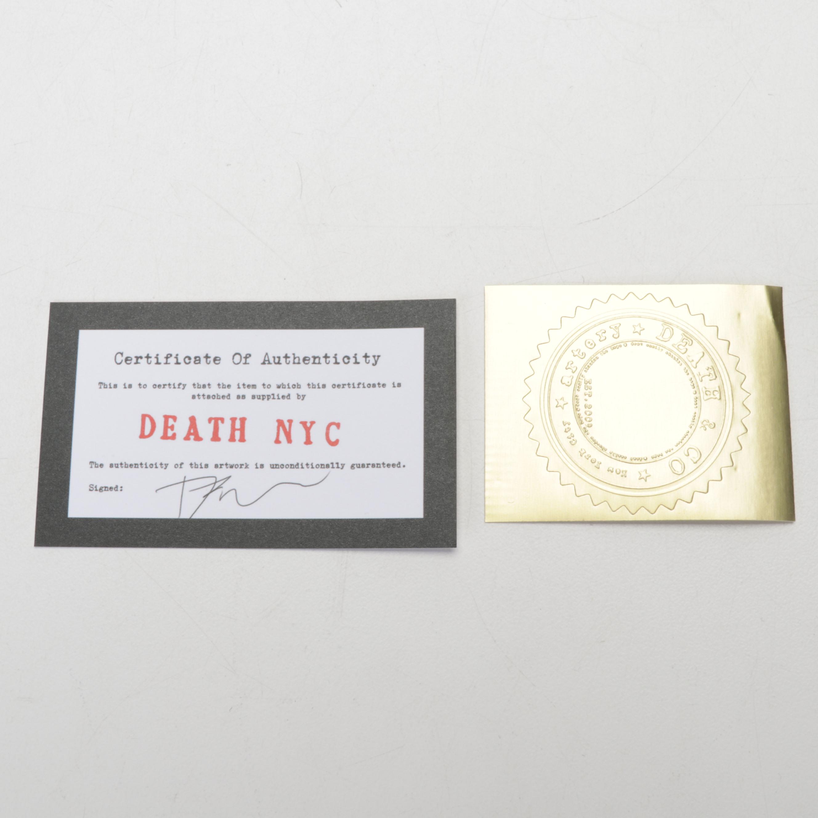 Death NYC Banksy Homage Graphic Print on Banknote, 2020