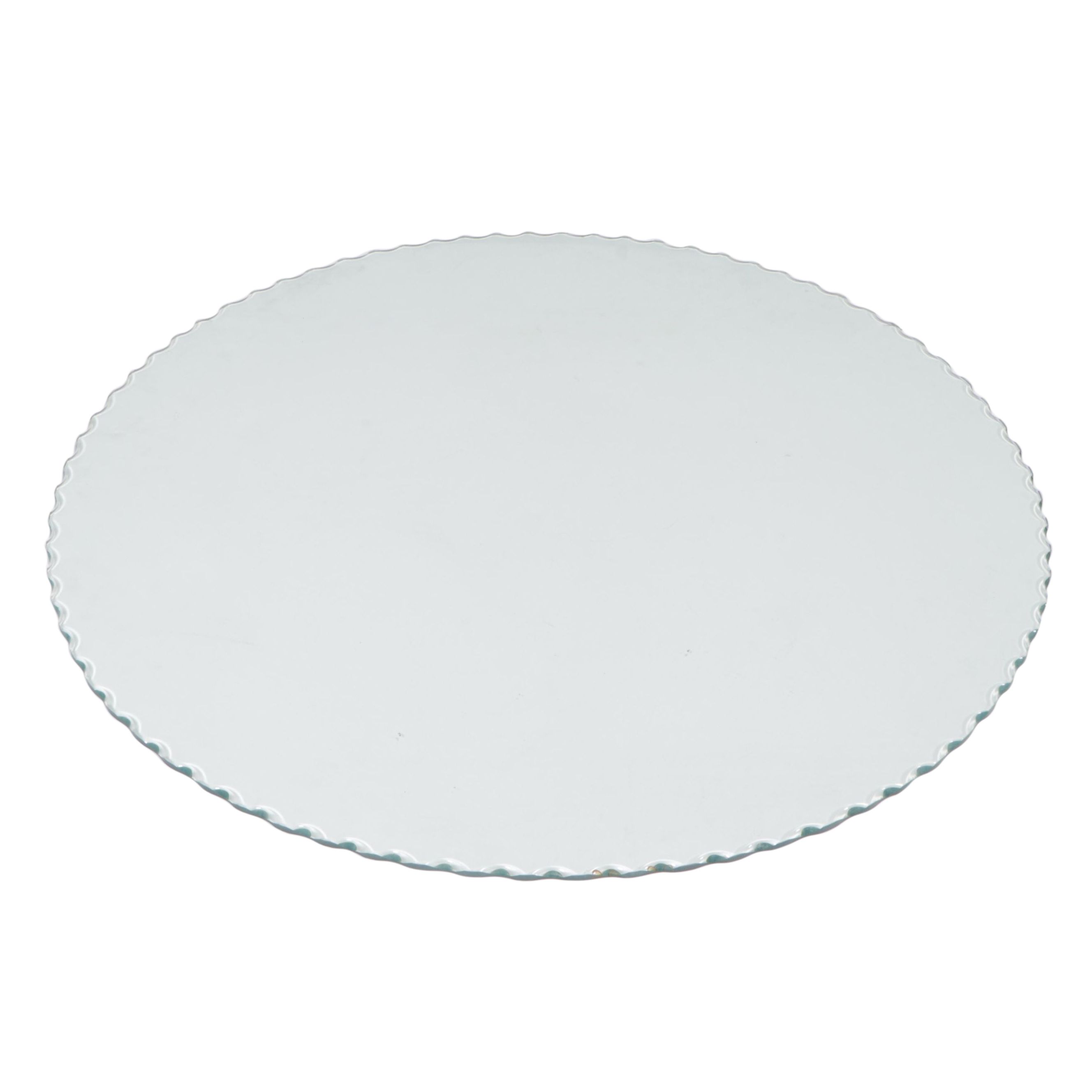 54" Dia. Glass Tabletop Panel with Scalloped Edges