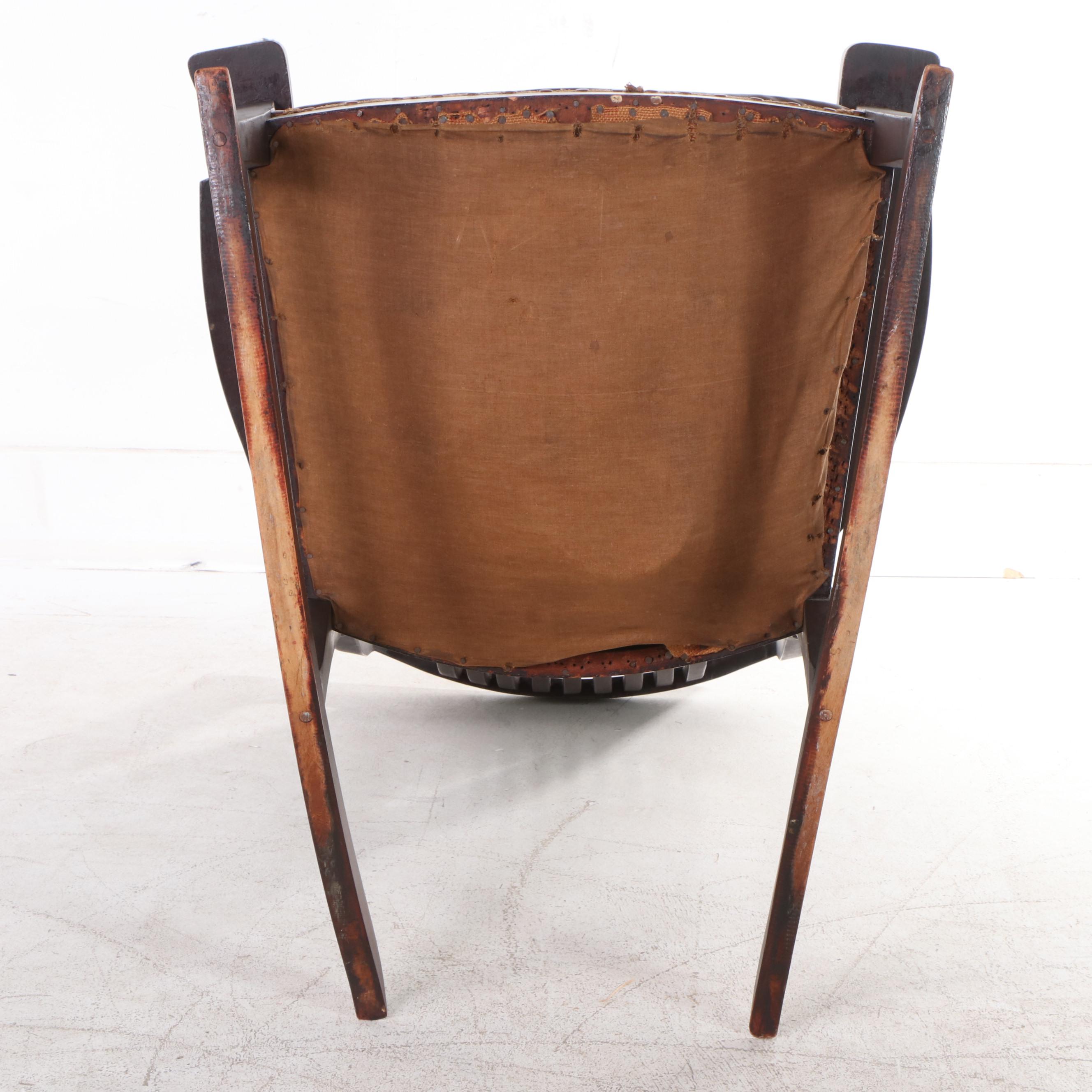American Mahogany-Stained Birch Rocker, Early 20th Century