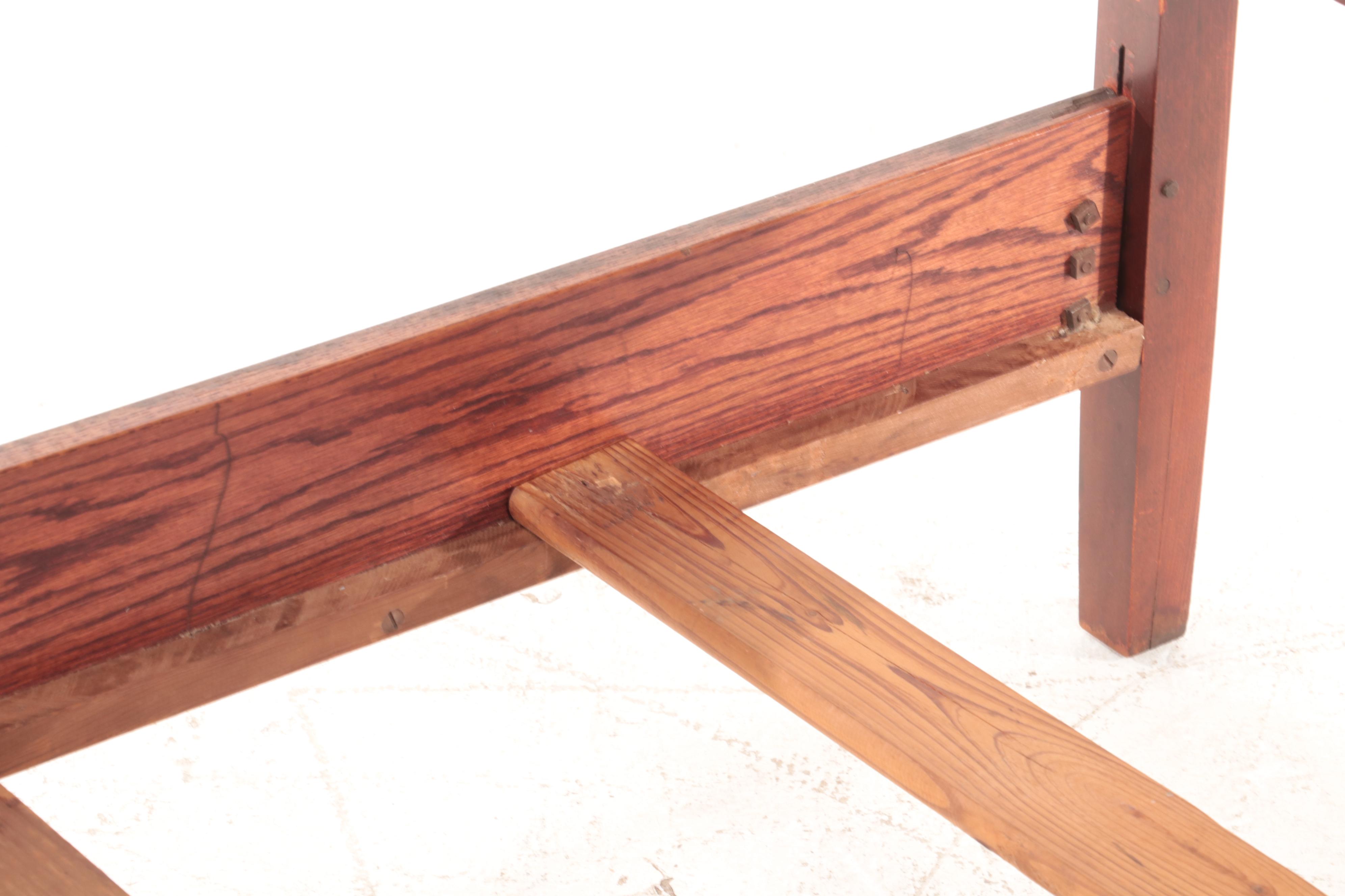 Hepplewhite Style Mahogany Full-Size Bed Frame, Mid-20th Century