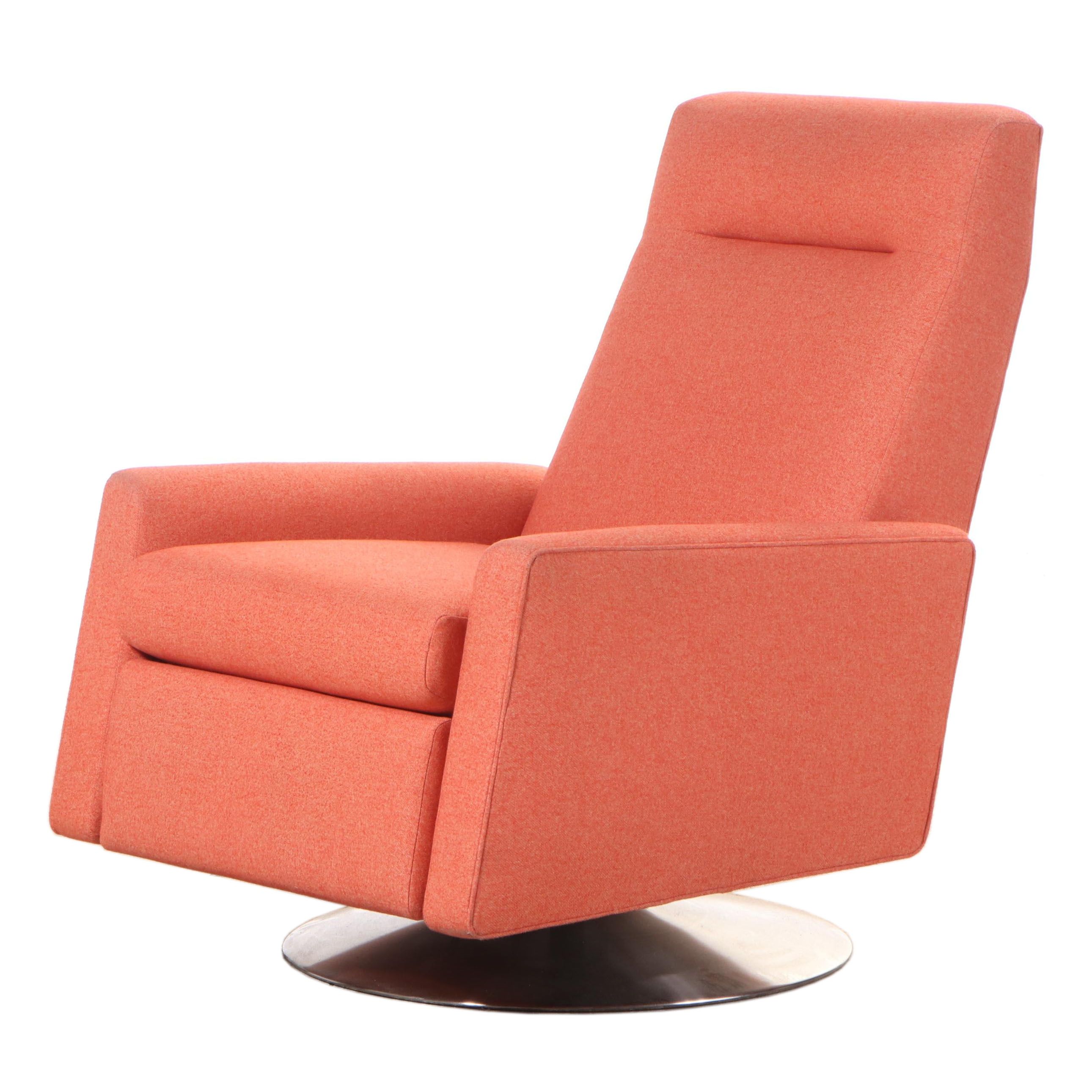 Mitchell Gold + Bob Williams "Tilton" Brushed Stainless Steel Swivel-Recliner