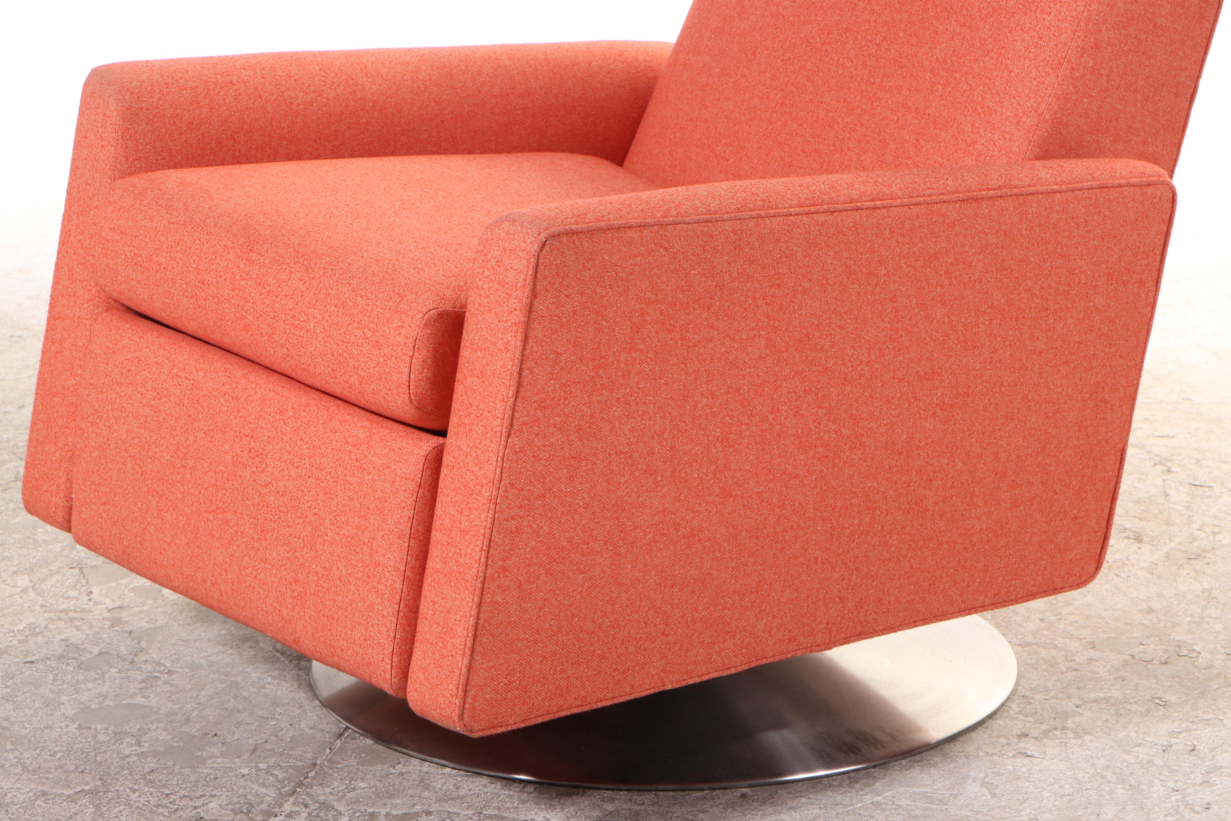 Mitchell Gold + Bob Williams "Tilton" Brushed Stainless Steel Swivel-Recliner