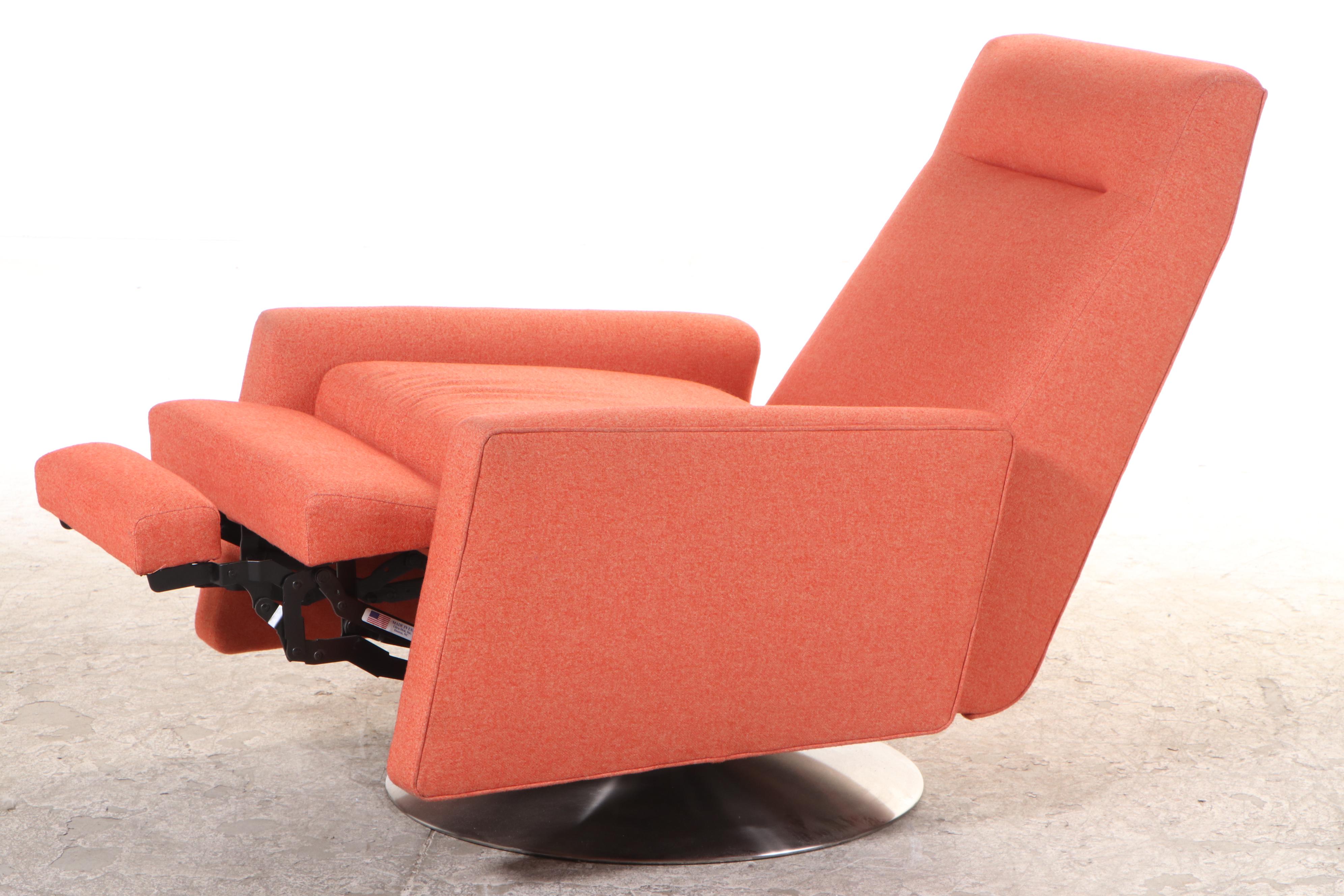 Mitchell Gold + Bob Williams "Tilton" Brushed Stainless Steel Swivel-Recliner