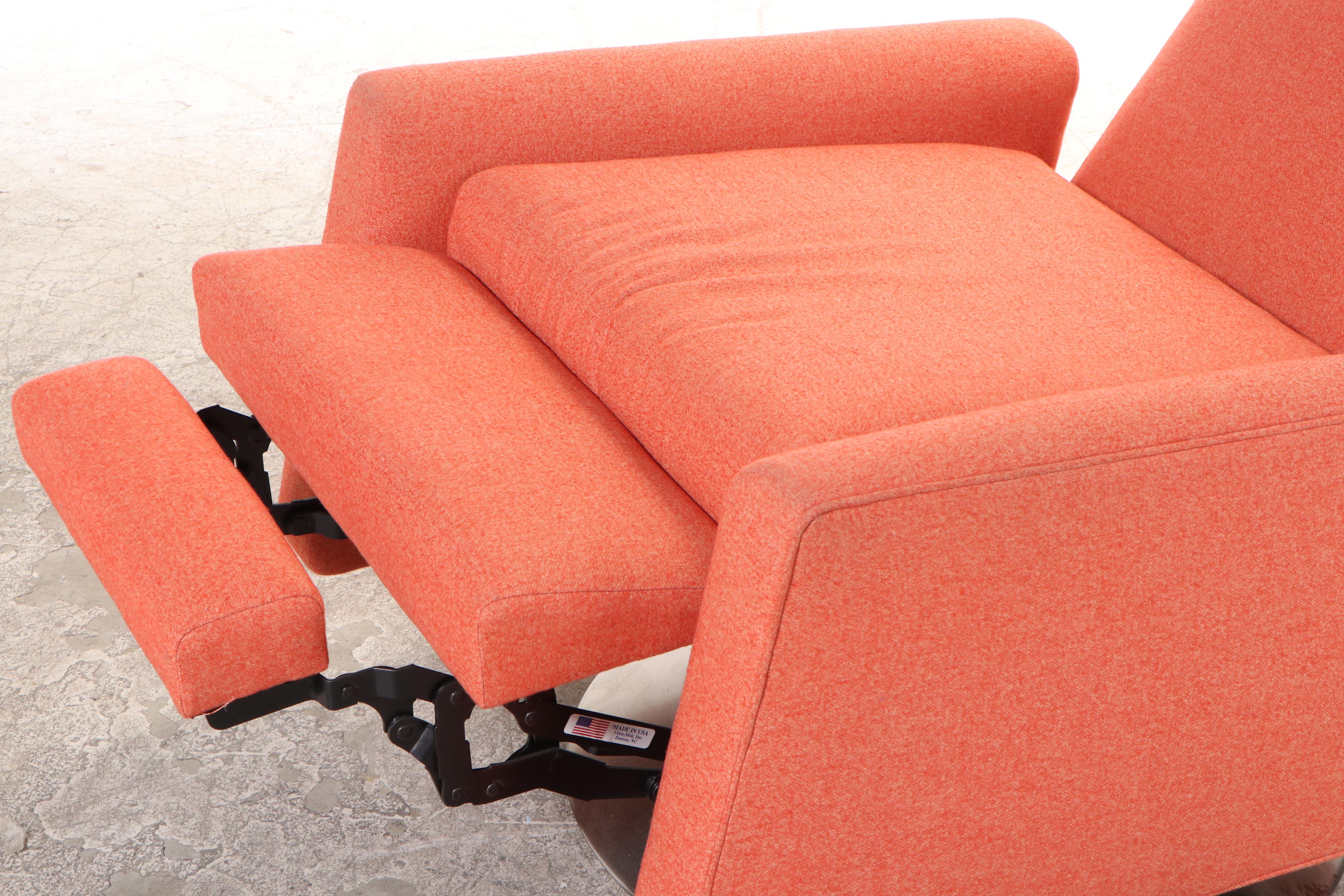 Mitchell Gold + Bob Williams "Tilton" Brushed Stainless Steel Swivel-Recliner