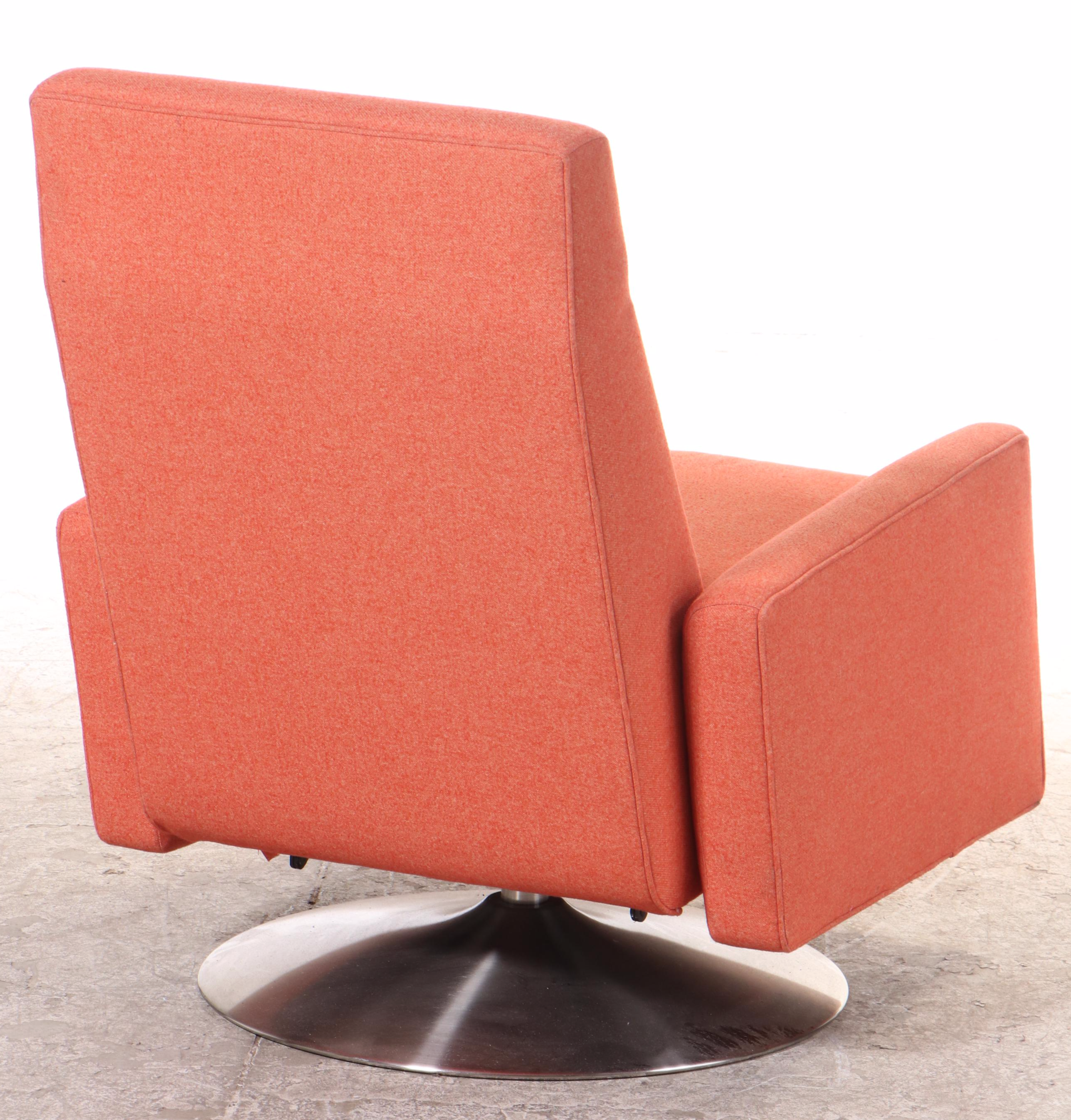 Mitchell Gold + Bob Williams "Tilton" Brushed Stainless Steel Swivel-Recliner