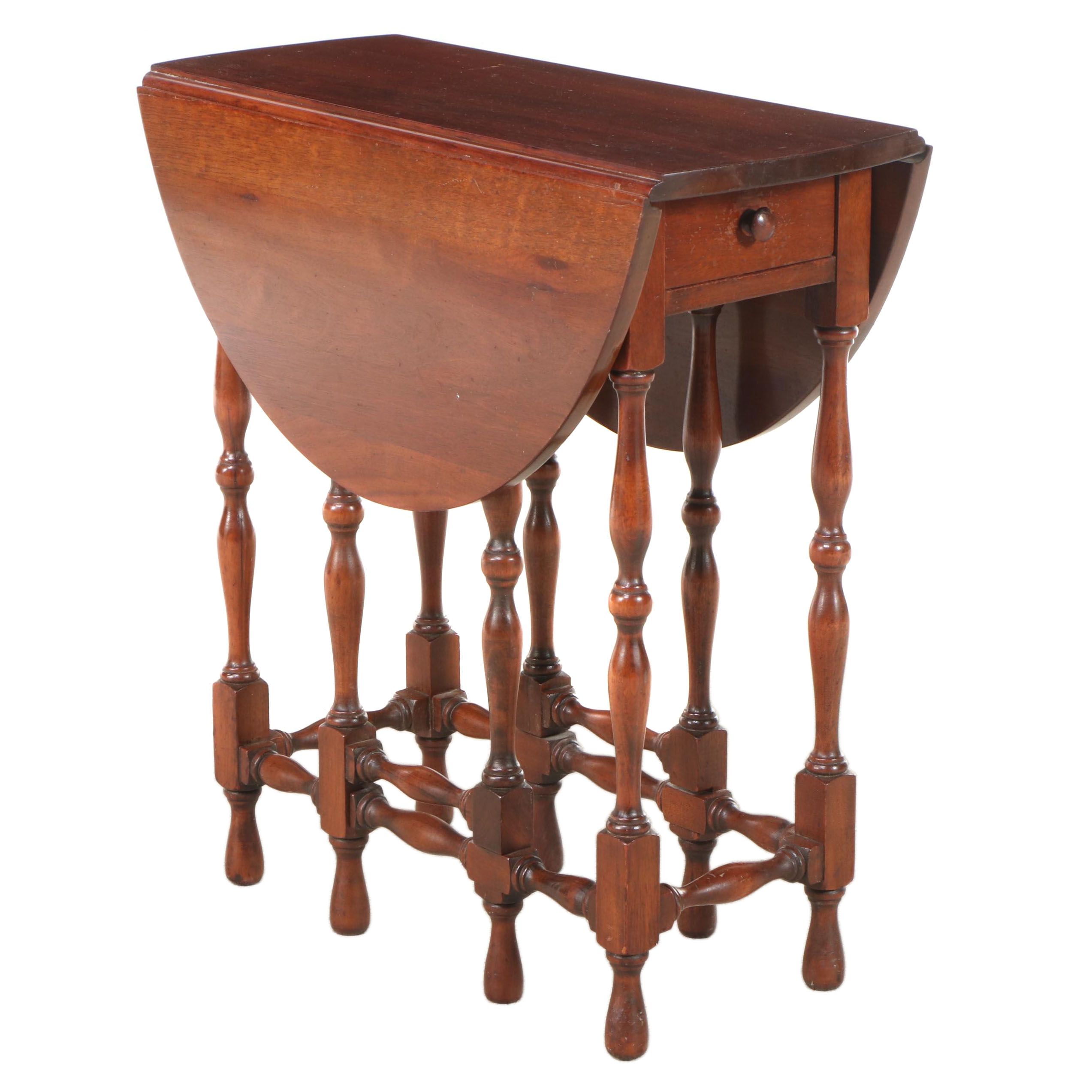 John Wanamaker Colonial Revival Mahogany Gateleg Table, Early 20th Century