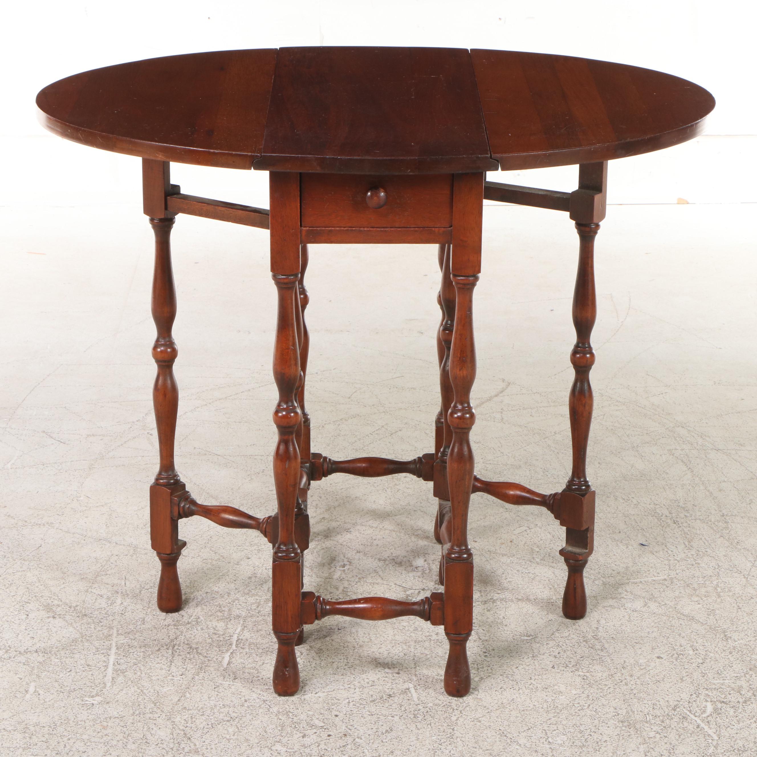 John Wanamaker Colonial Revival Mahogany Gateleg Table, Early 20th Century