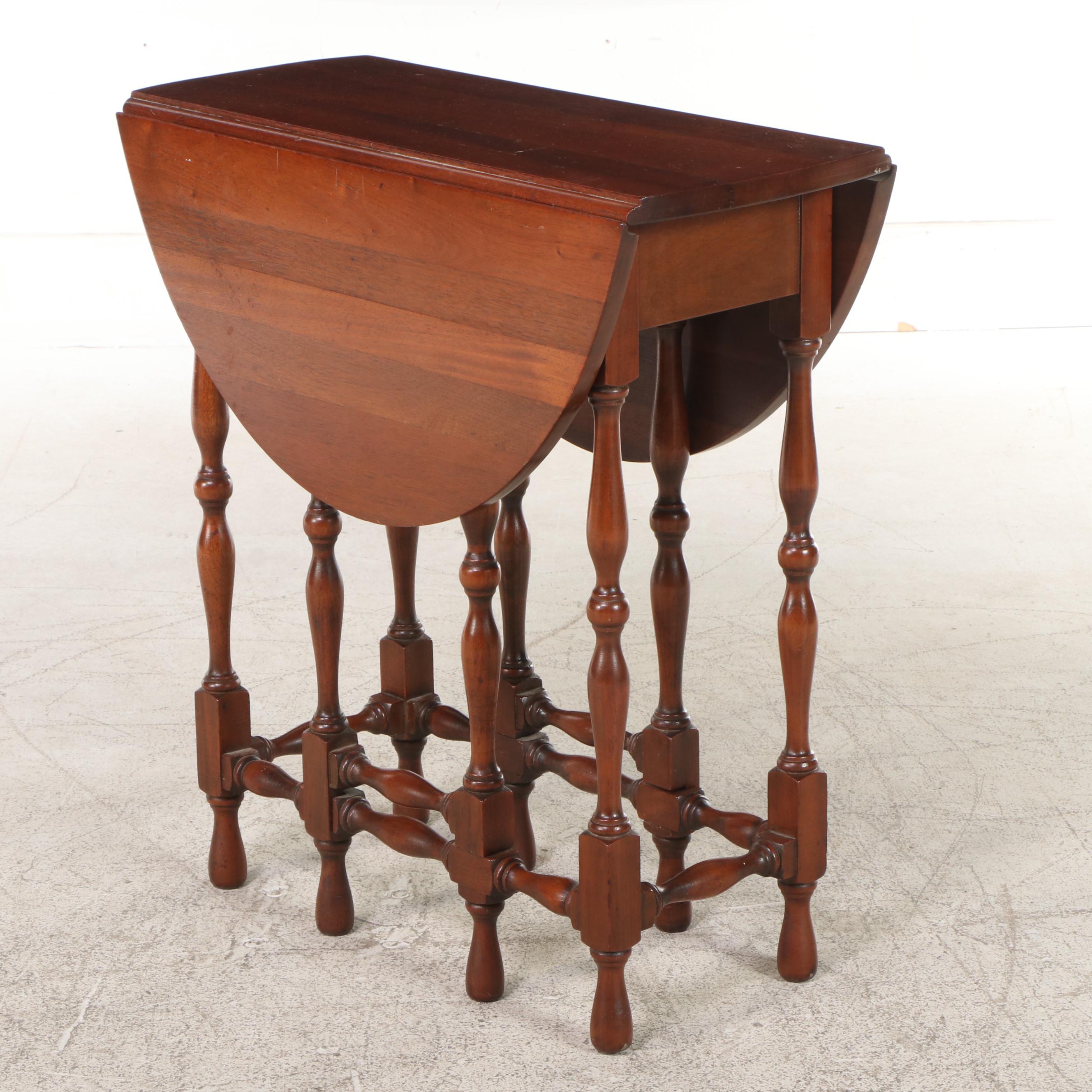 John Wanamaker Colonial Revival Mahogany Gateleg Table, Early 20th Century