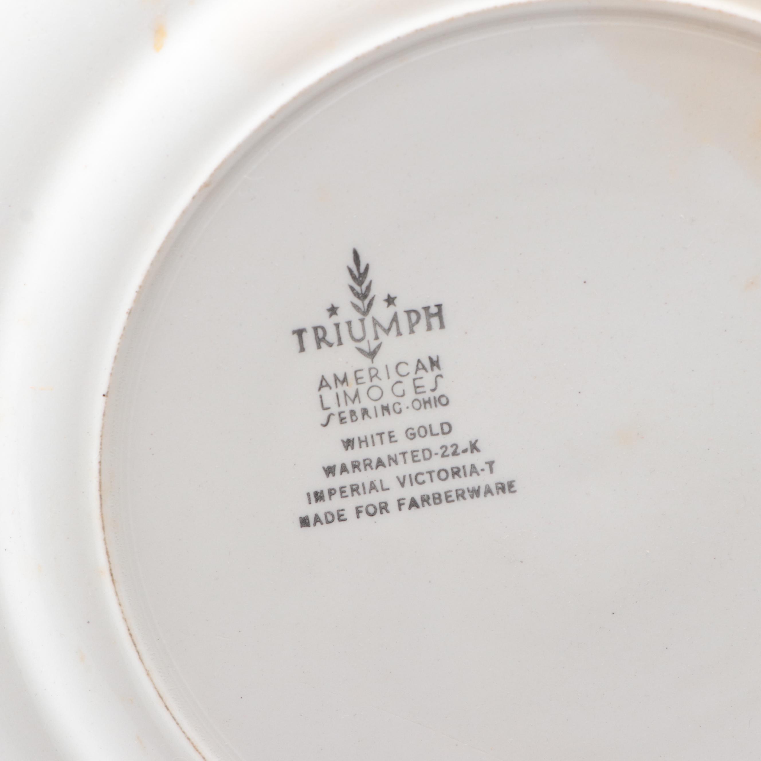 Farberware Hammered Aluminum Tray with Ceramic Plate Insert, Mid-20th Century