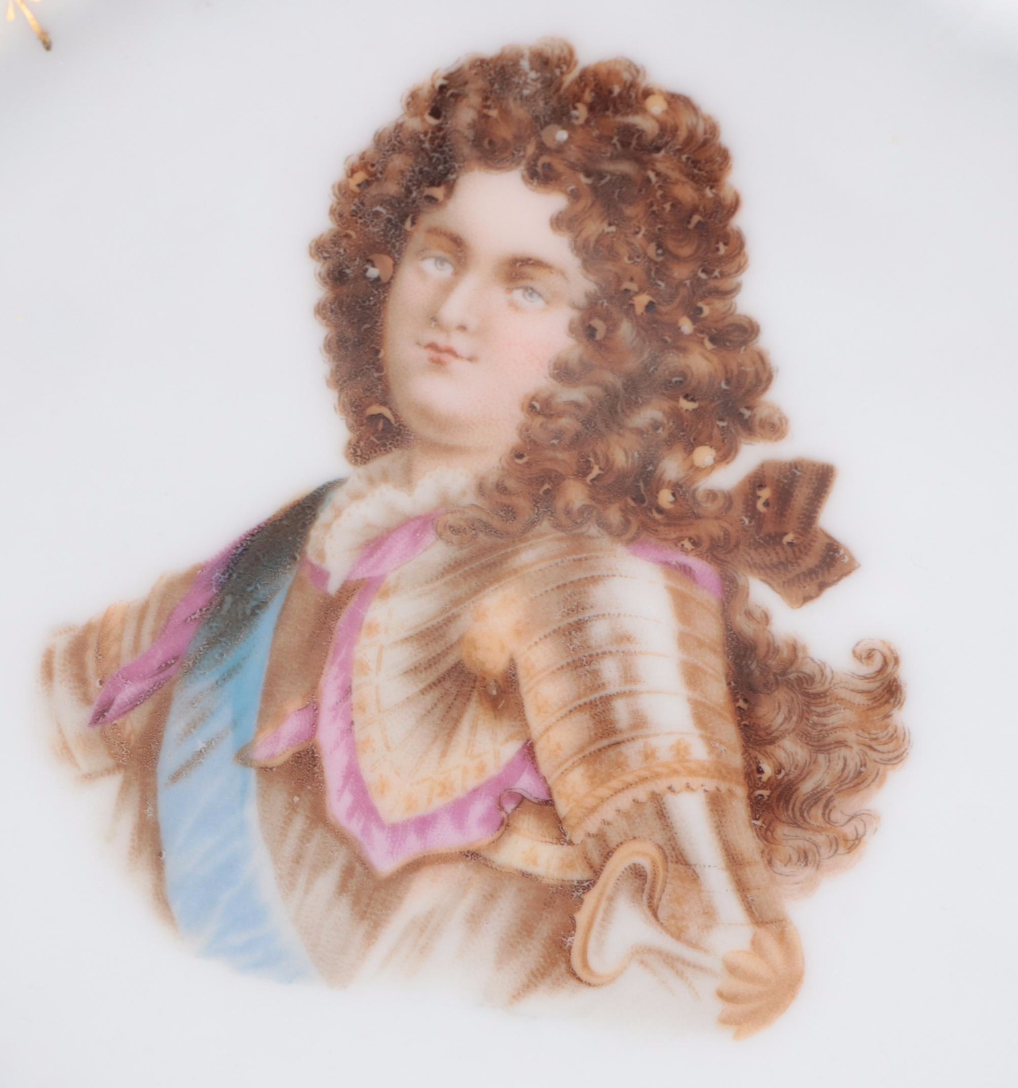 Carl Tielsch and Co. Porcelain Louis XVI and Other Portrait Cabinet Plates