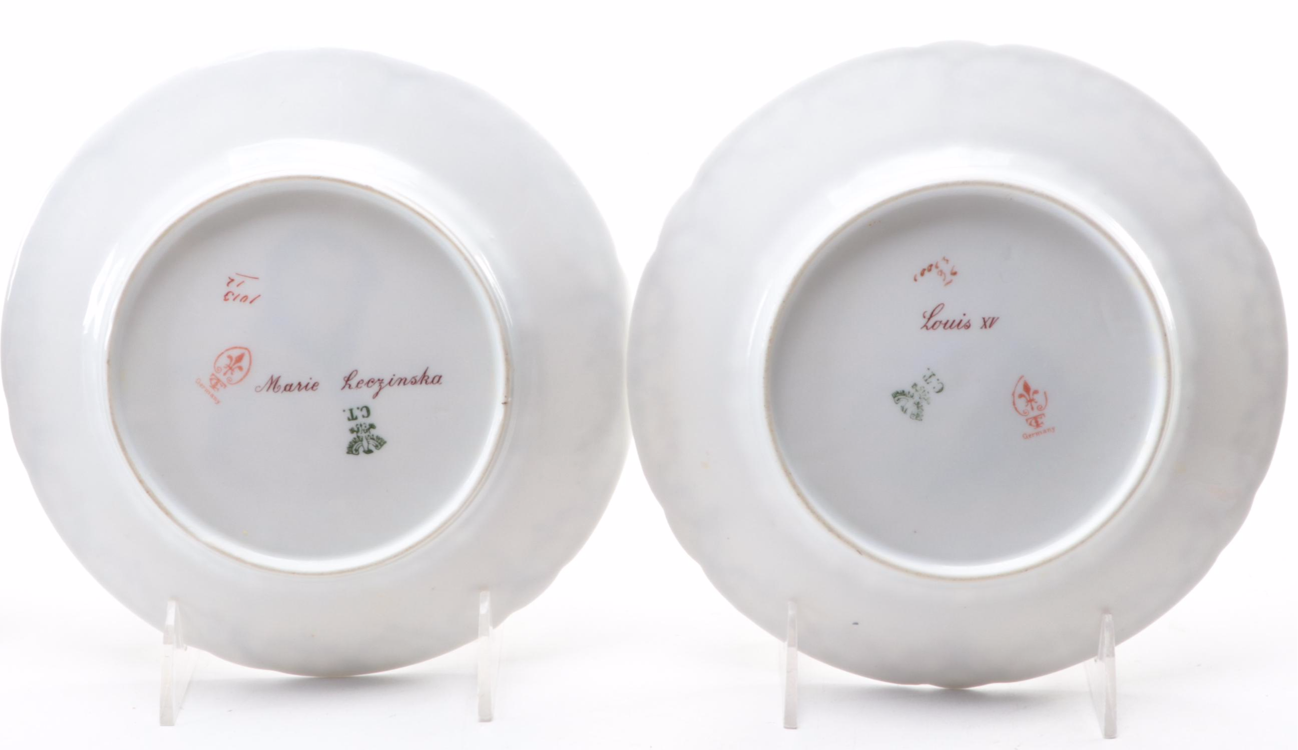 Carl Tielsch and Co. Porcelain Louis XVI and Other Portrait Cabinet Plates