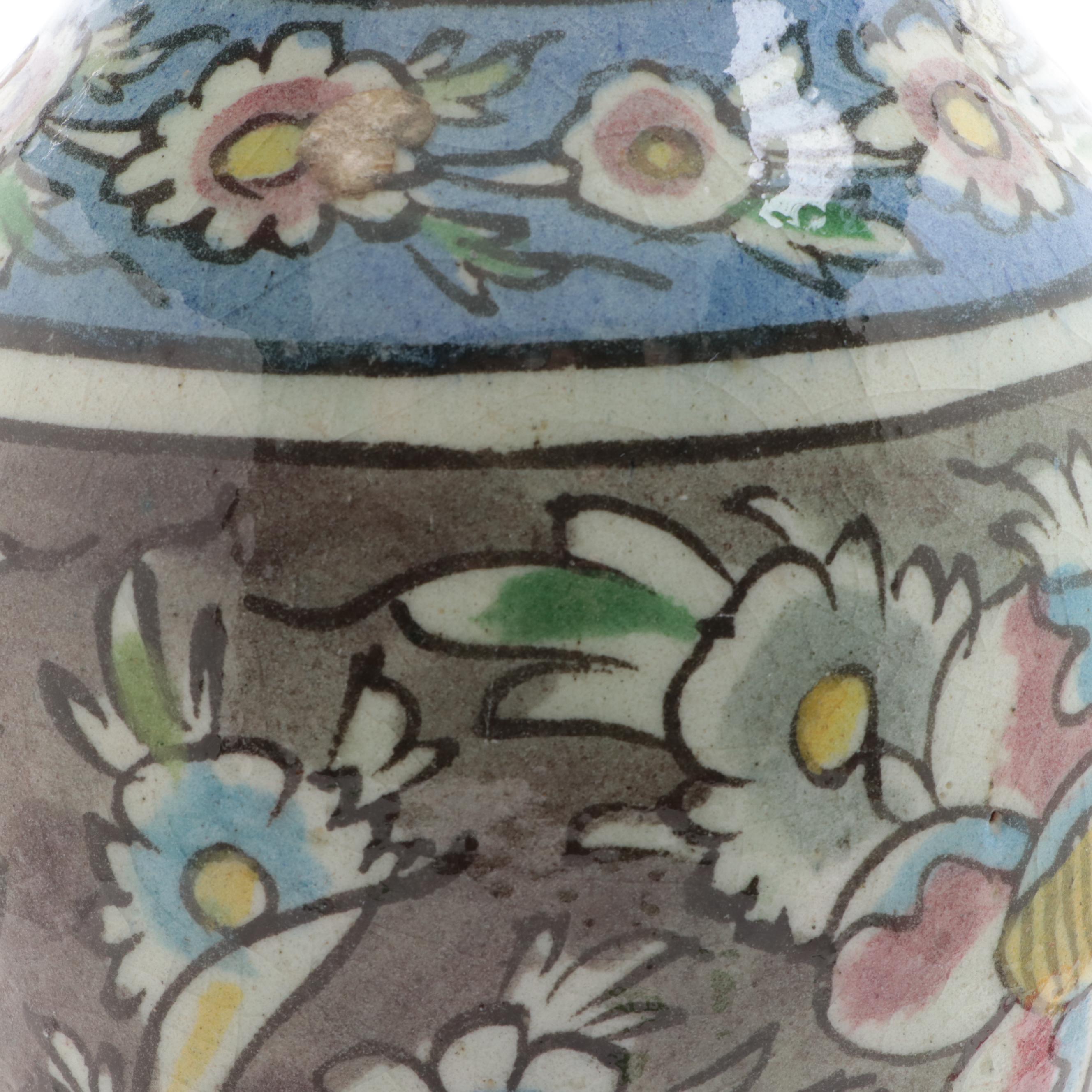 Italian Style Hand-Painted Ceramic Vase