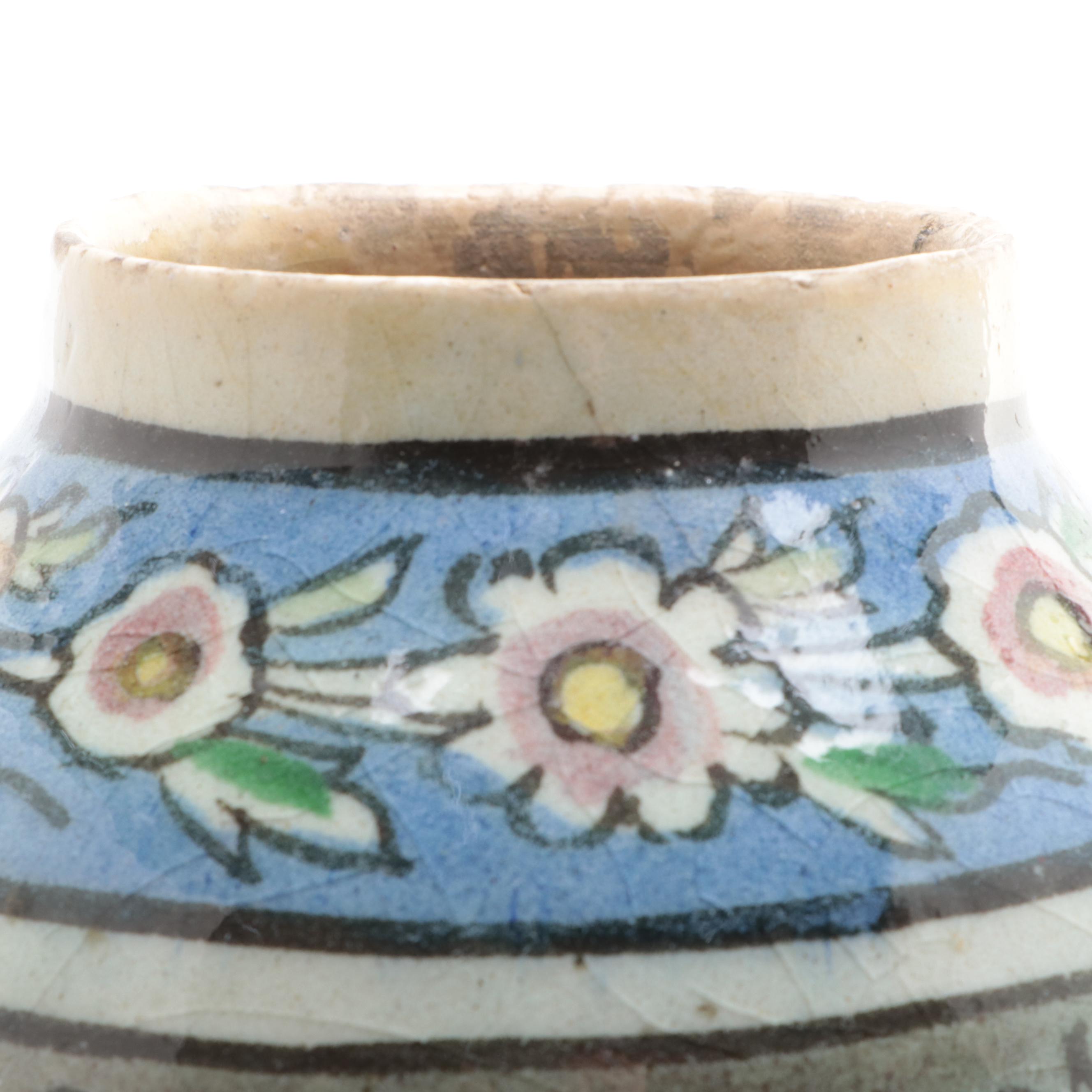 Italian Style Hand-Painted Ceramic Vase