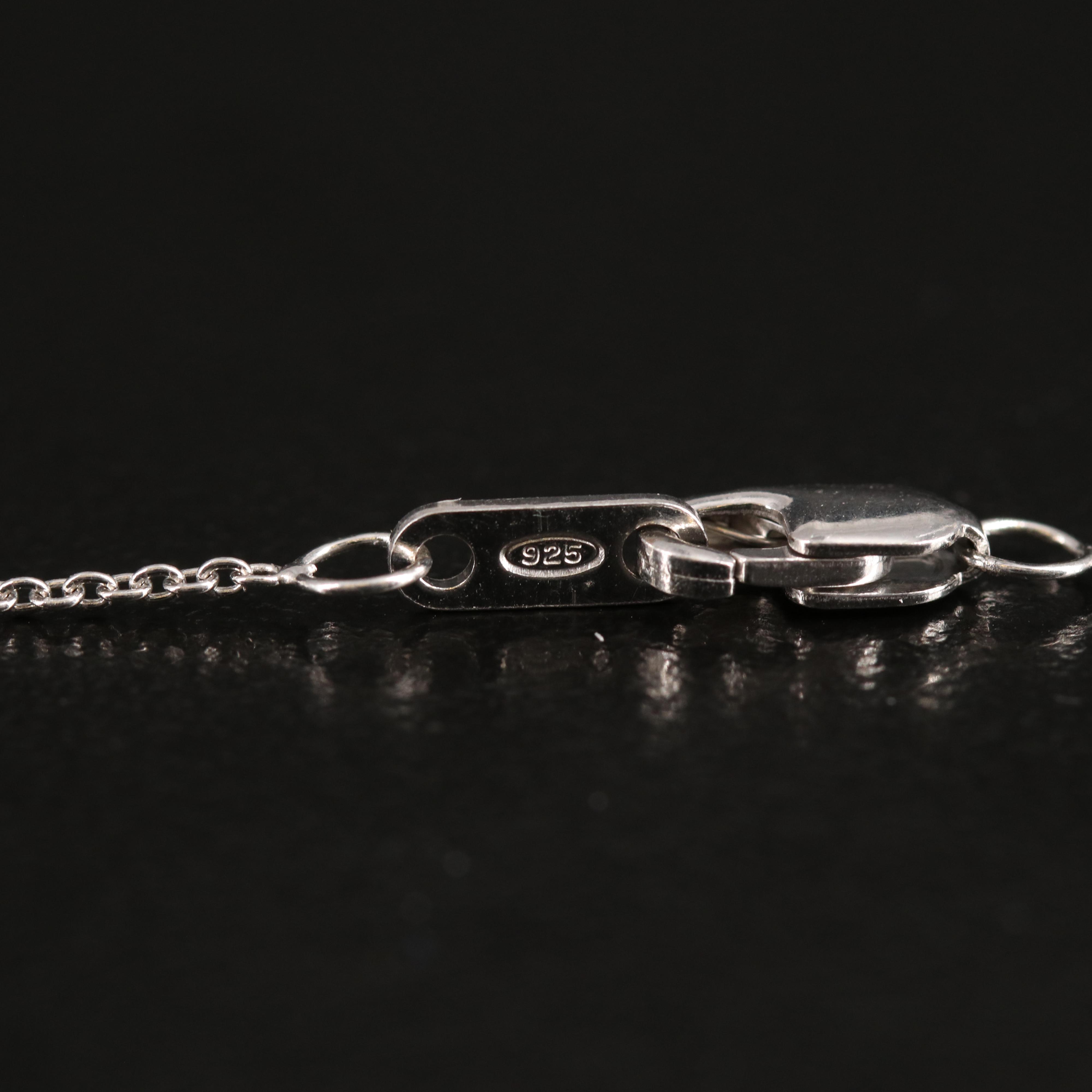 Sterling Diamond "LOVE" Pendant Necklace with 10K Rose Gold Accented Heart Charm