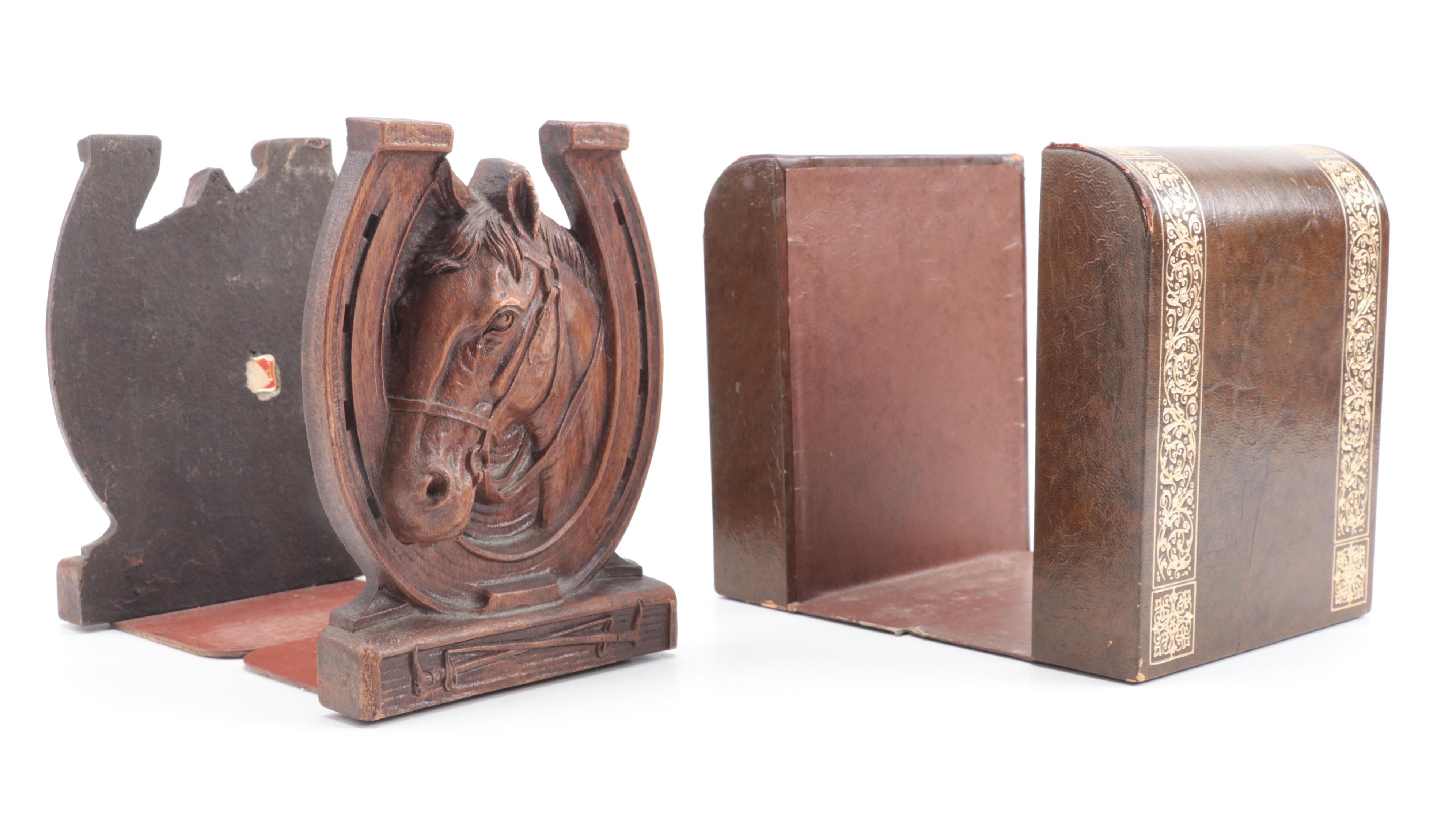 Hand-Carved Wood Horse, Impala and More Bookends, Other Office Accessories