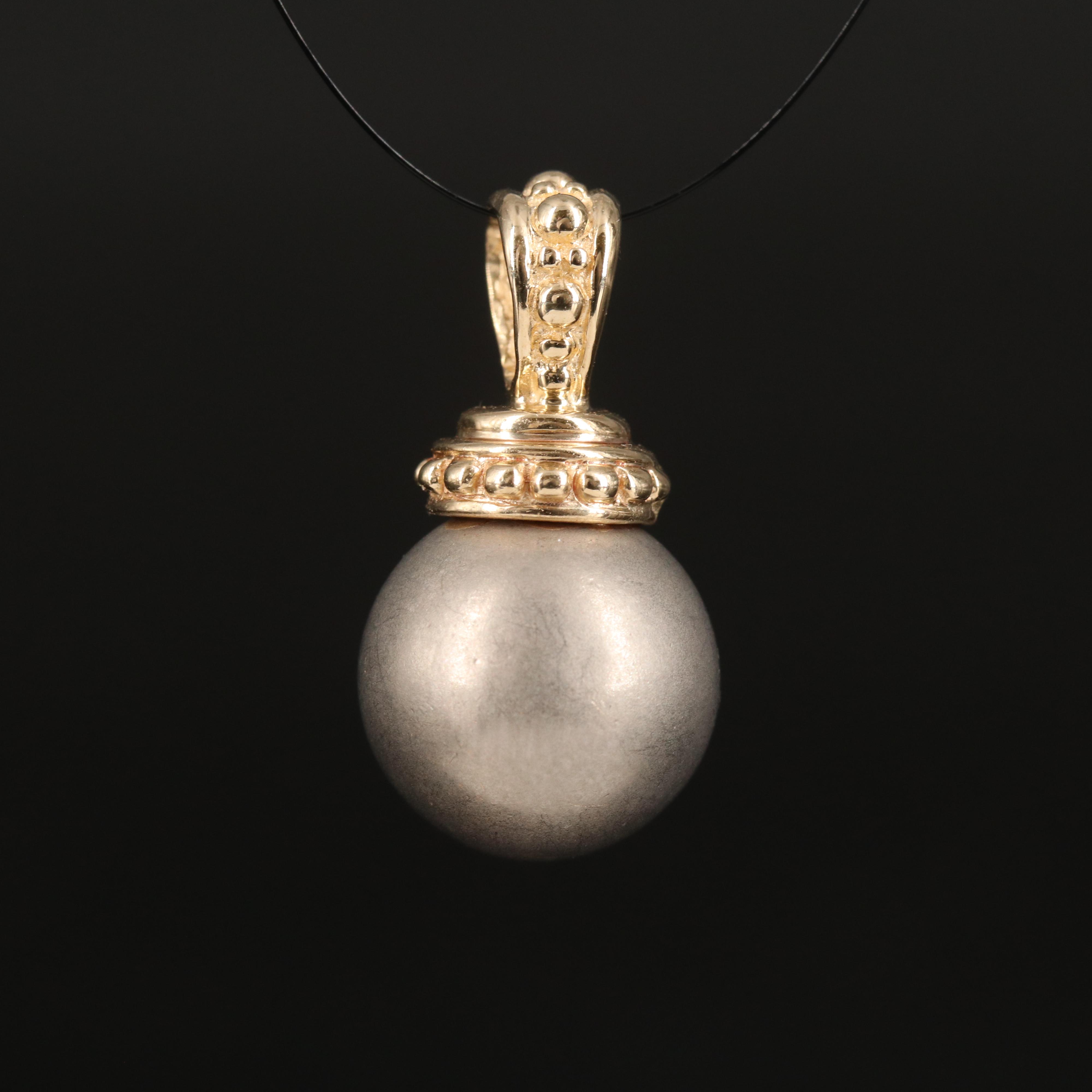 14K Ball Pendant