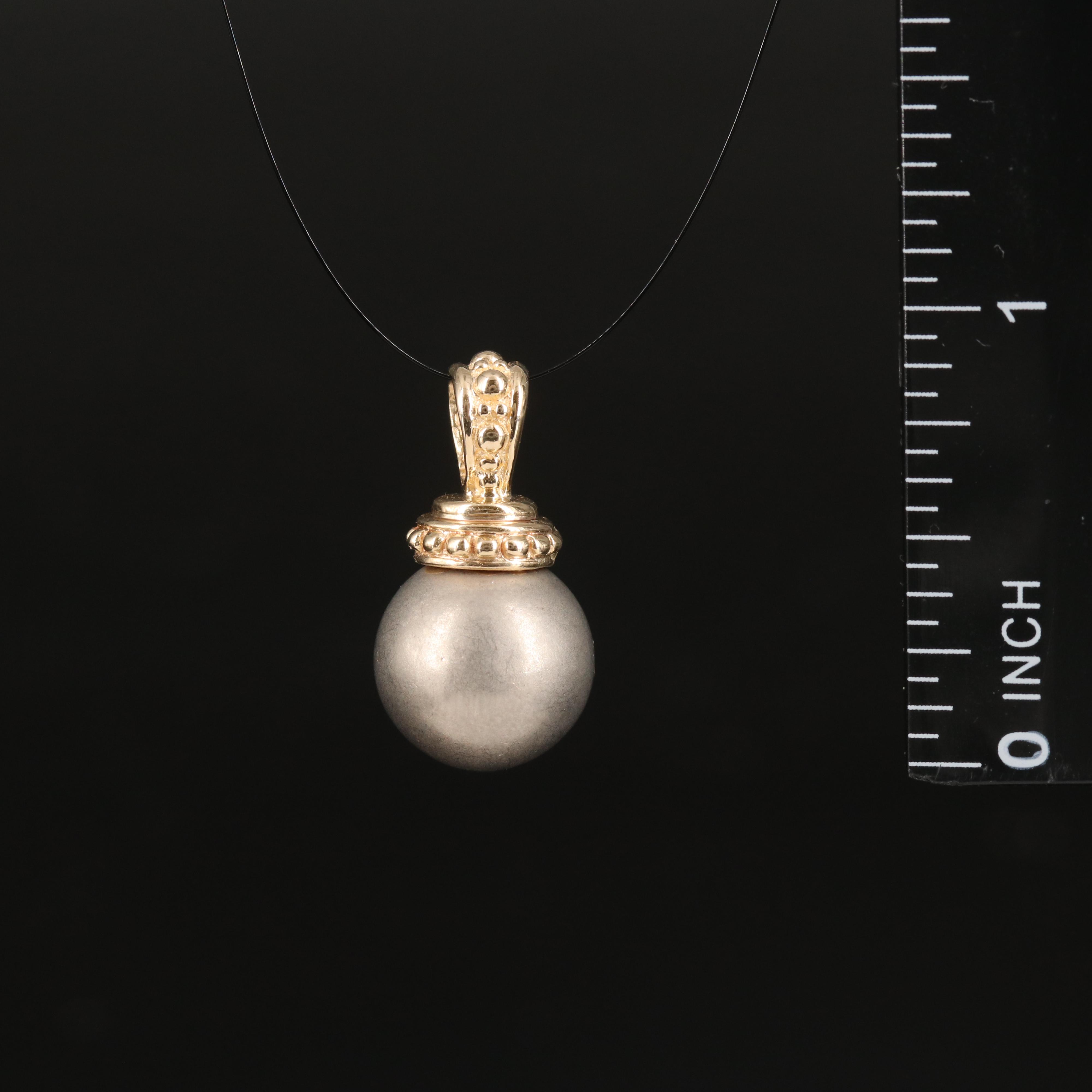 14K Ball Pendant
