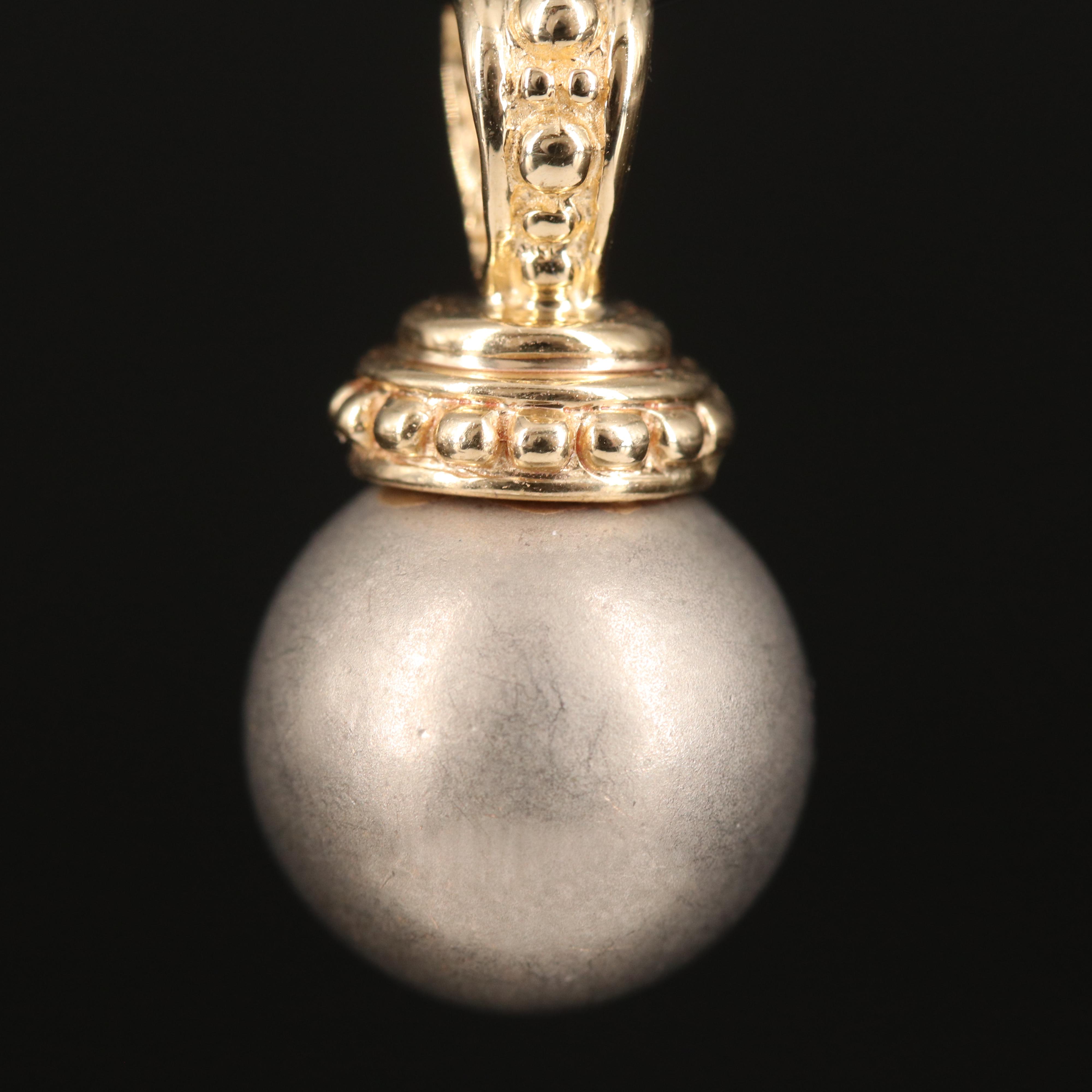 14K Ball Pendant