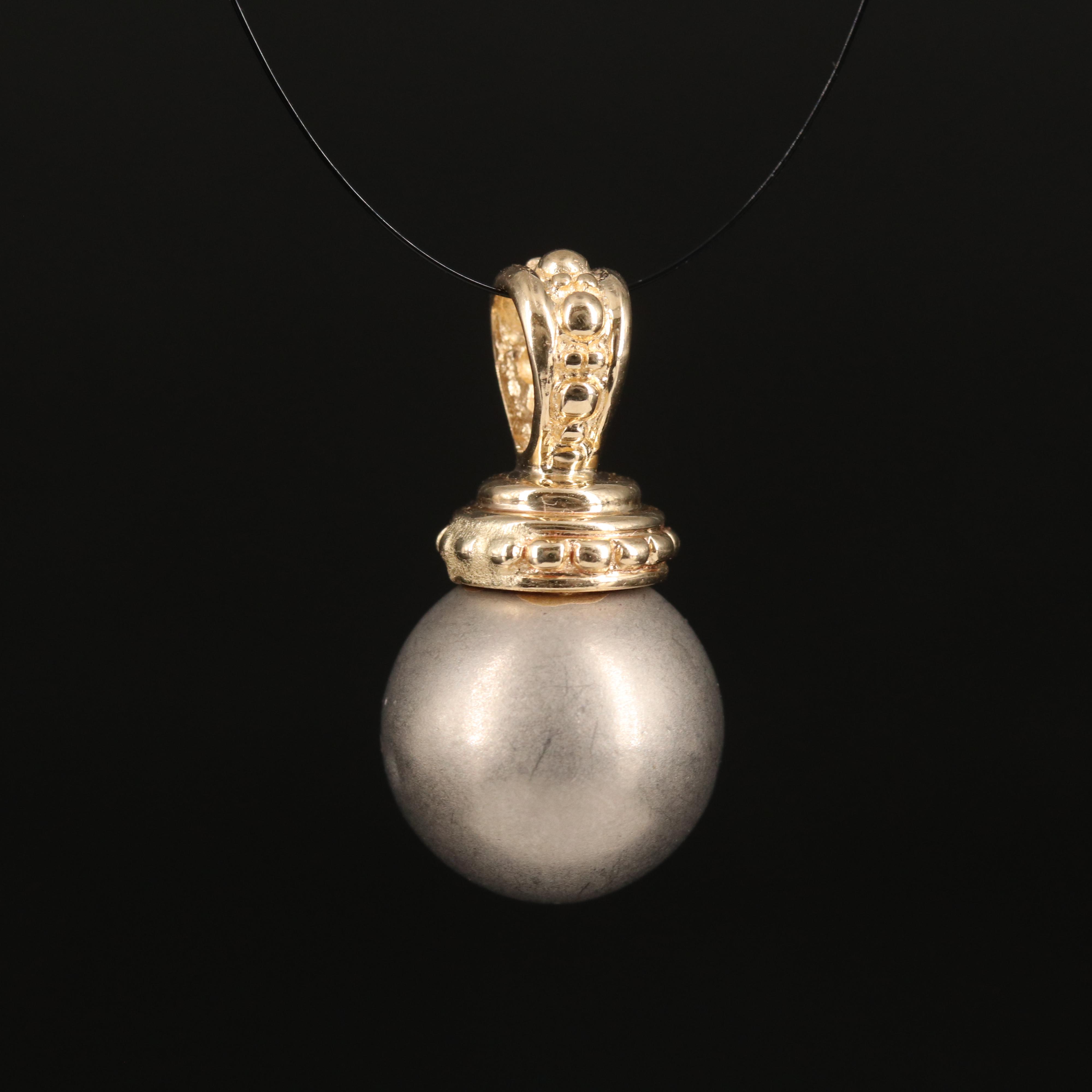 14K Ball Pendant