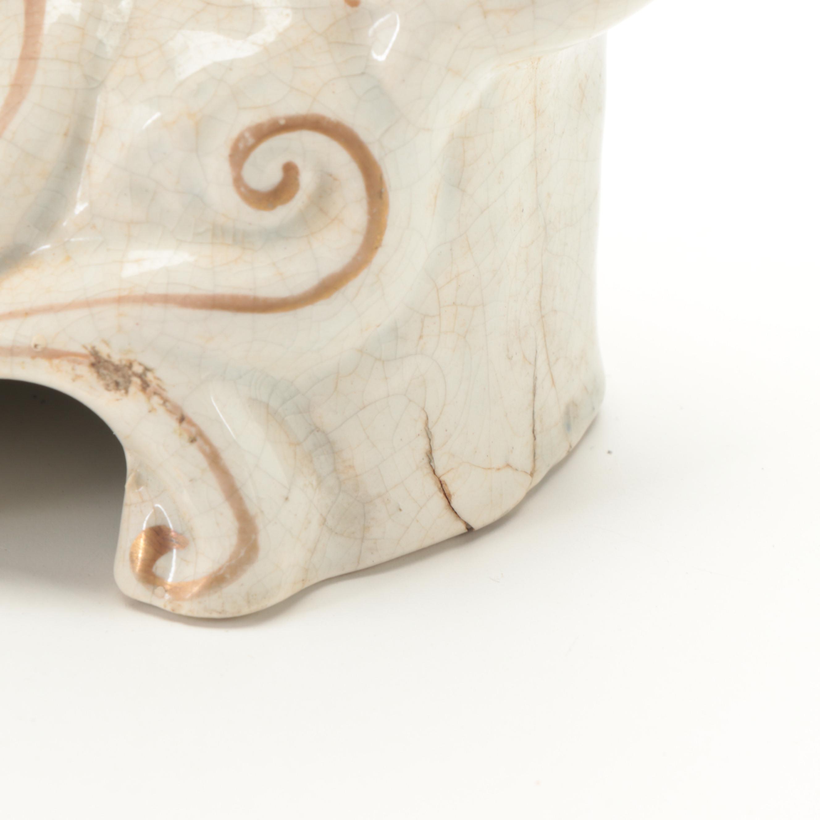 Victorian Staffordshire Hunter with Dog Spill Vase, Mid to Late 19th Century