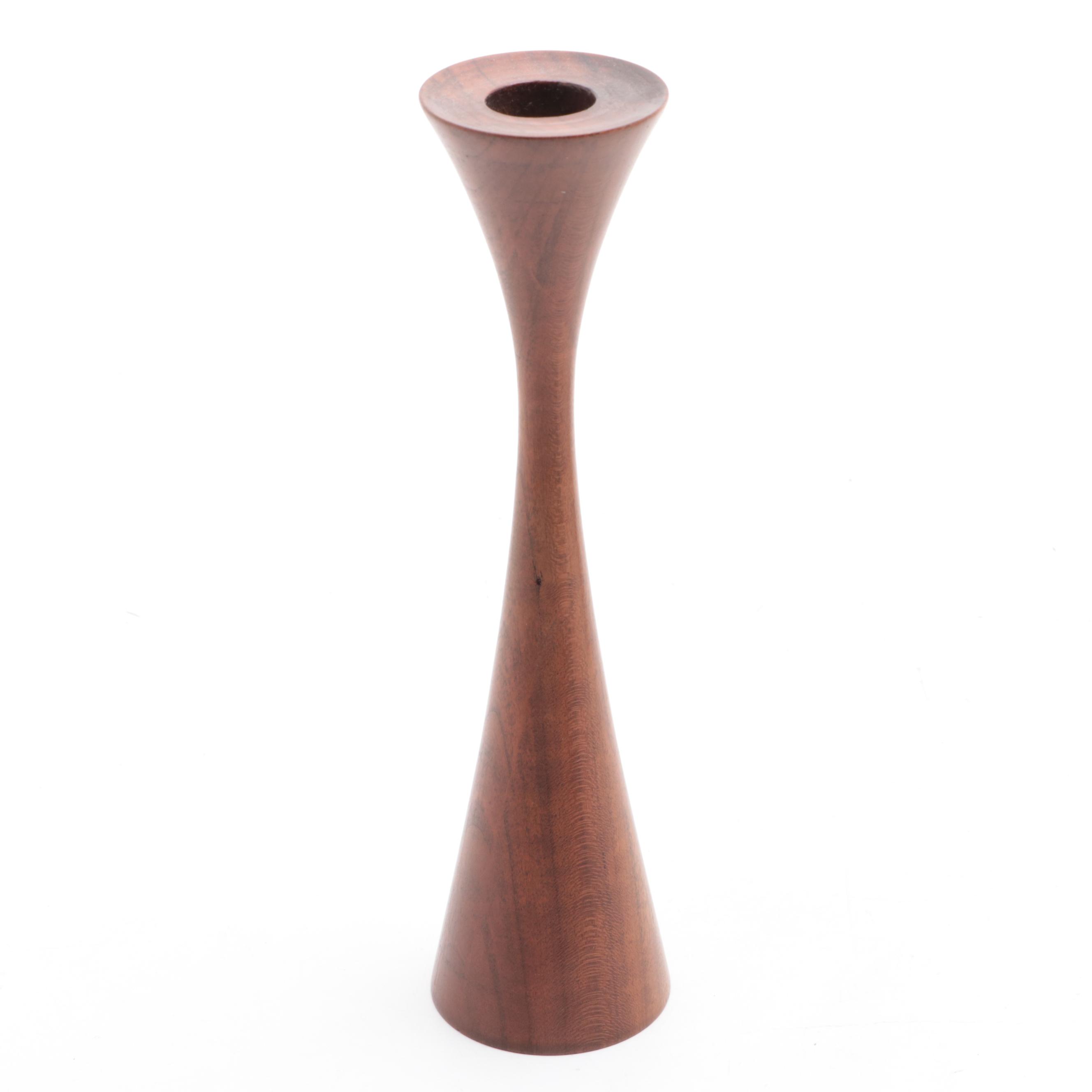 Danish Modern Style Wooden Candlesticks