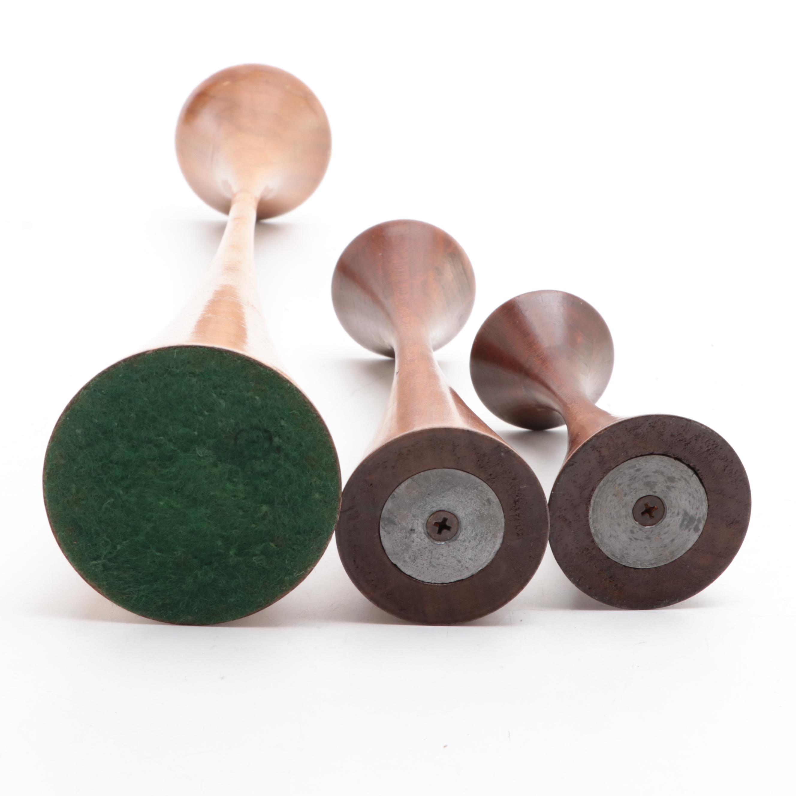 Danish Modern Style Wooden Candlesticks