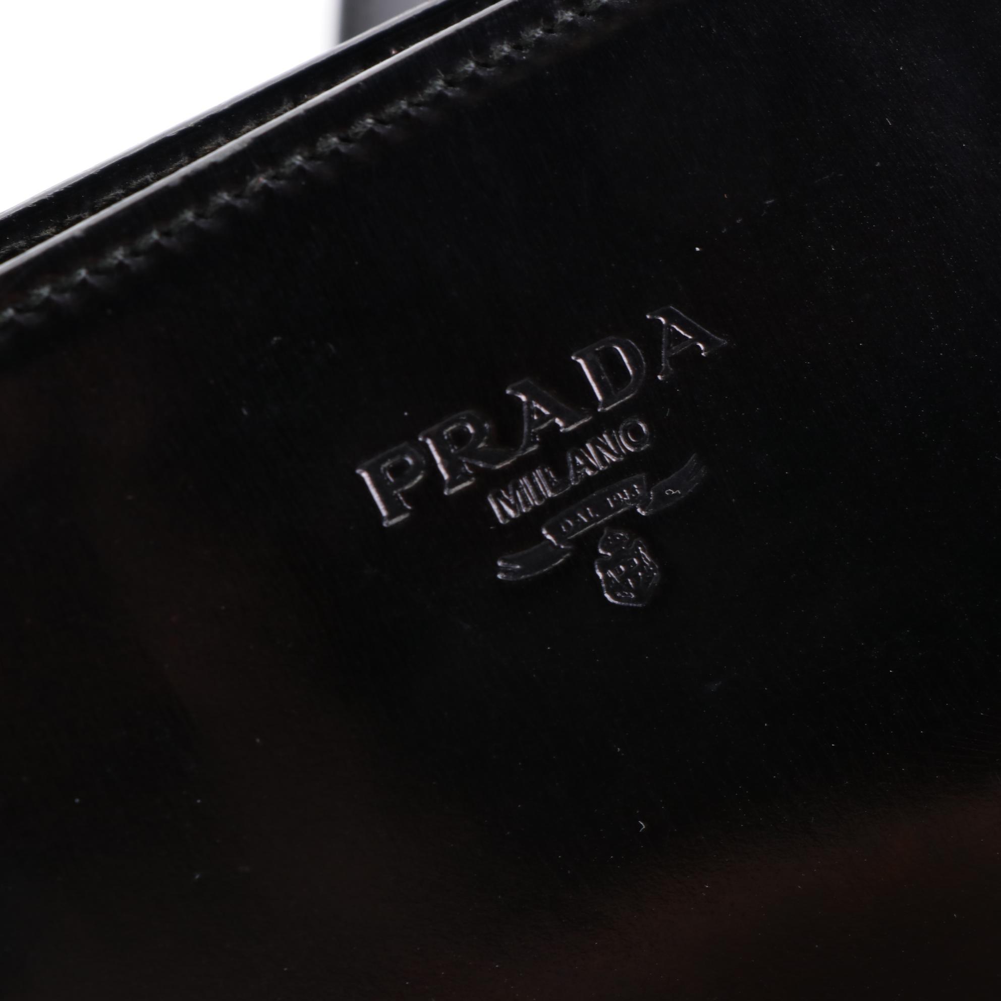 Prada Shoulder Bag in Glazed Leather