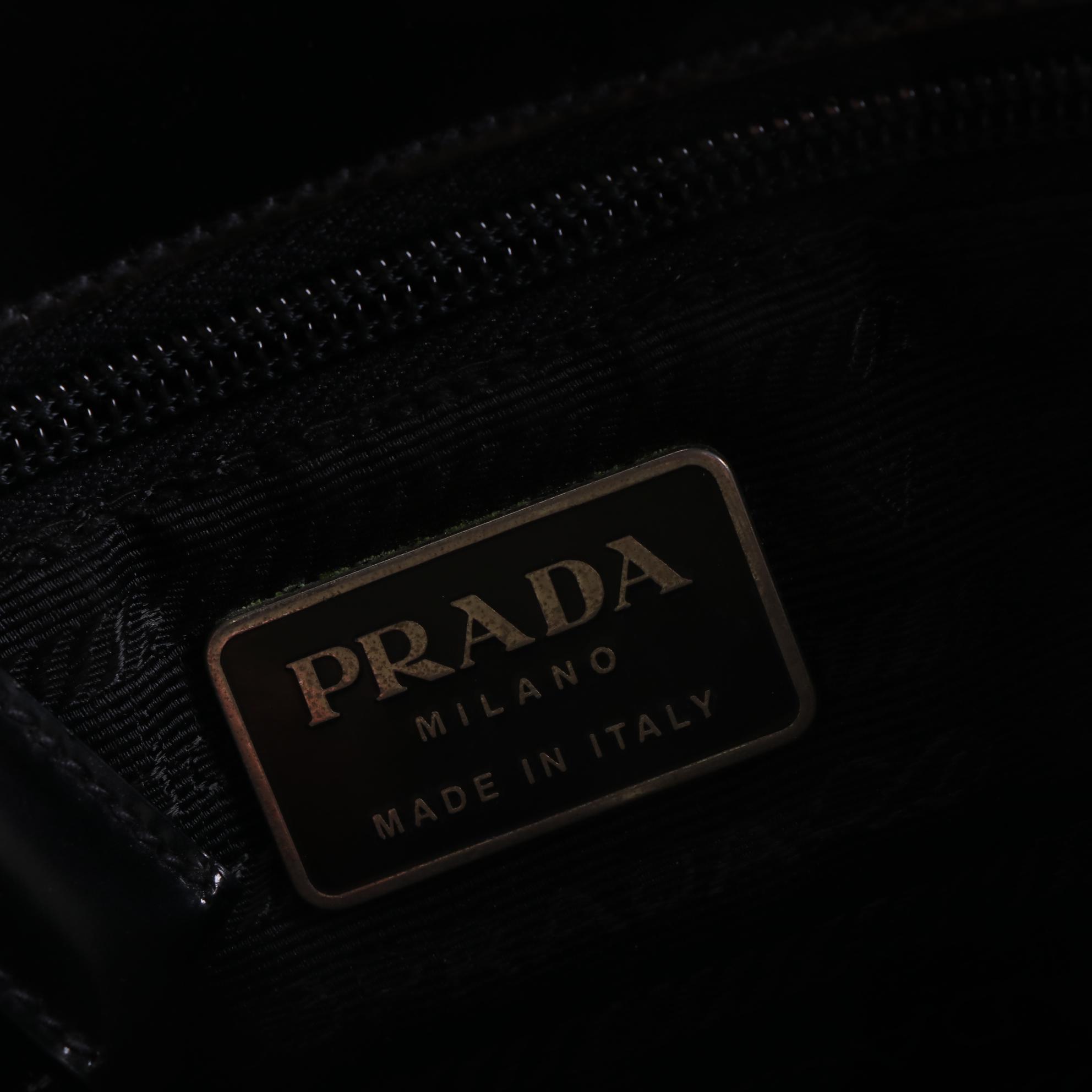Prada Shoulder Bag in Glazed Leather