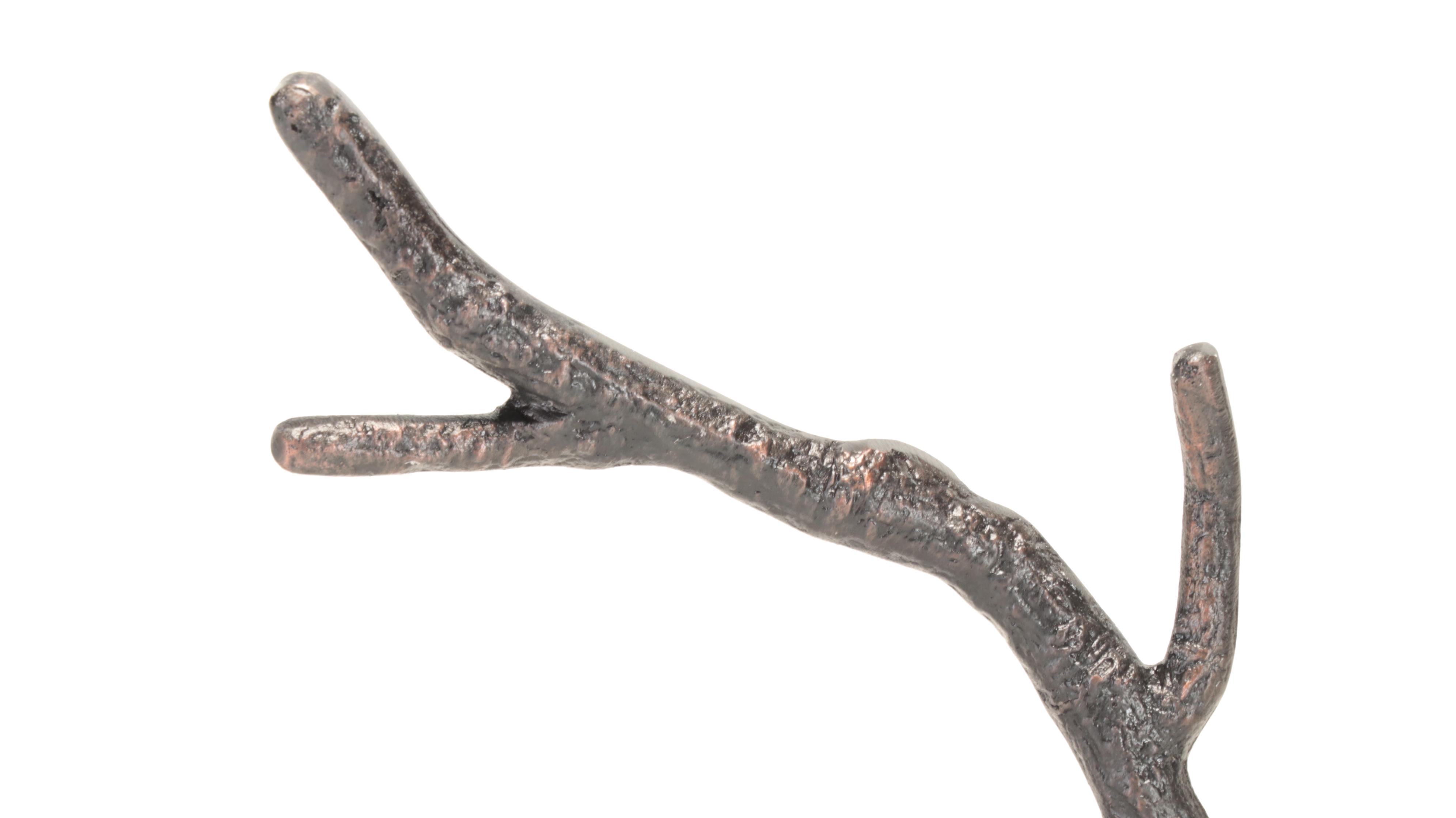 VivaTerra Recycled Metal Branch-Form Wall-Mounted Coat Rack in Bronze Finish