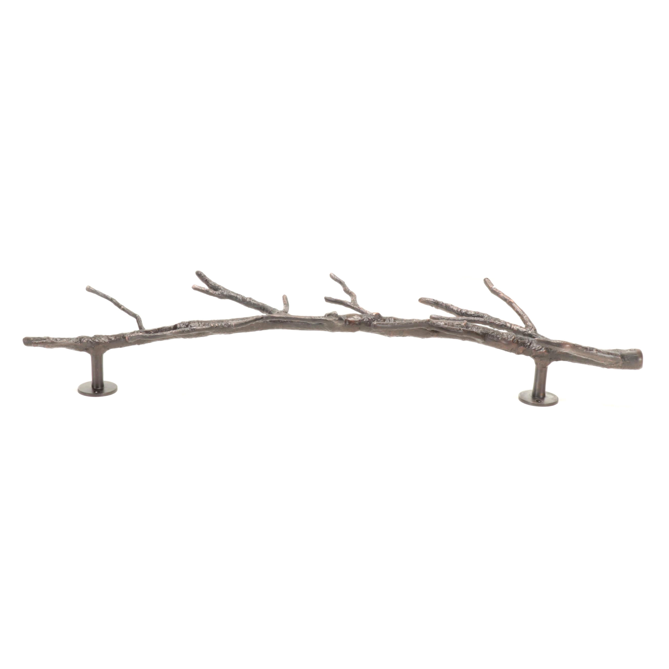 VivaTerra Recycled Metal Branch-Form Wall-Mounted Coat Rack in Bronze Finish