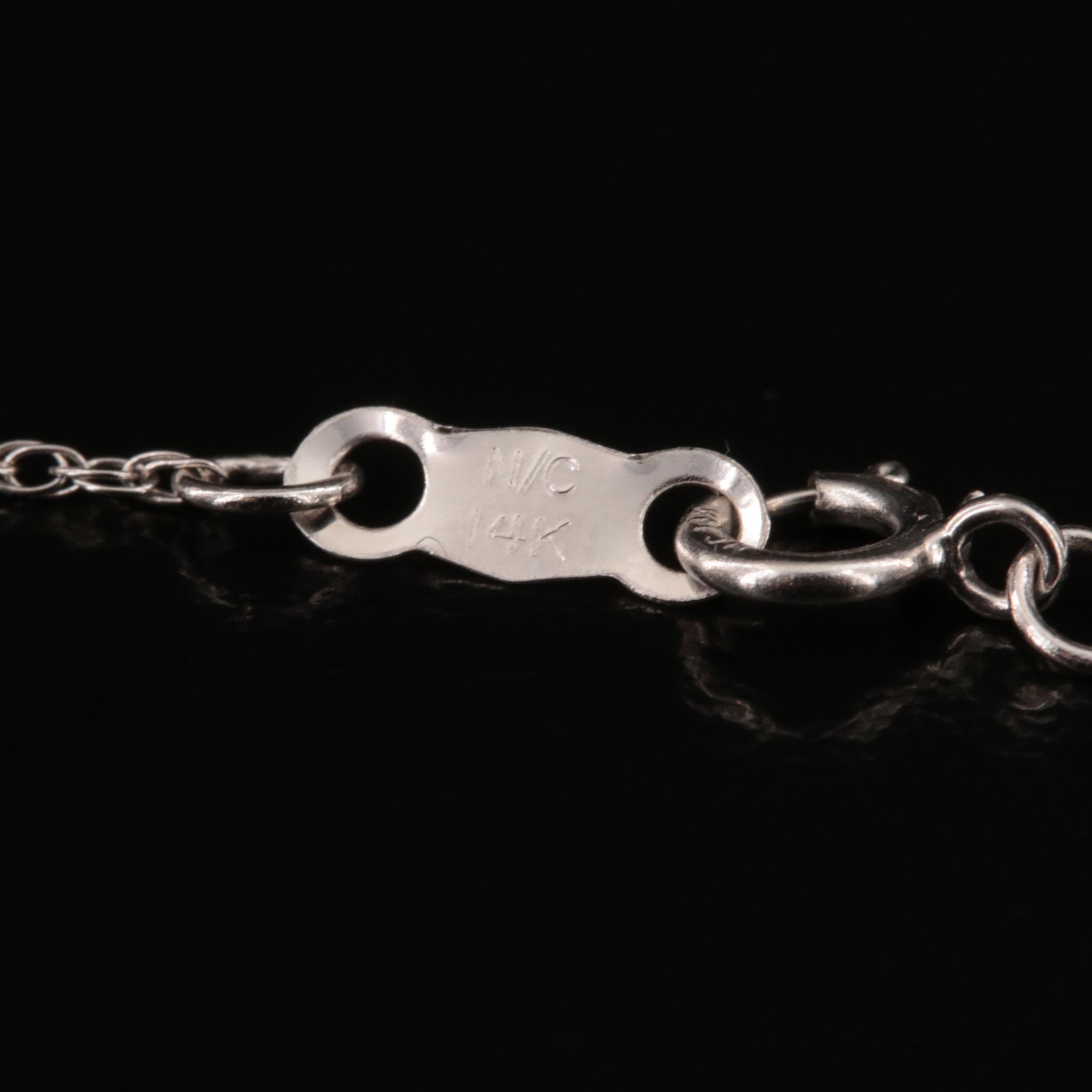 14K 33.75 CT Aquamarine and Diamond Pendant Necklace